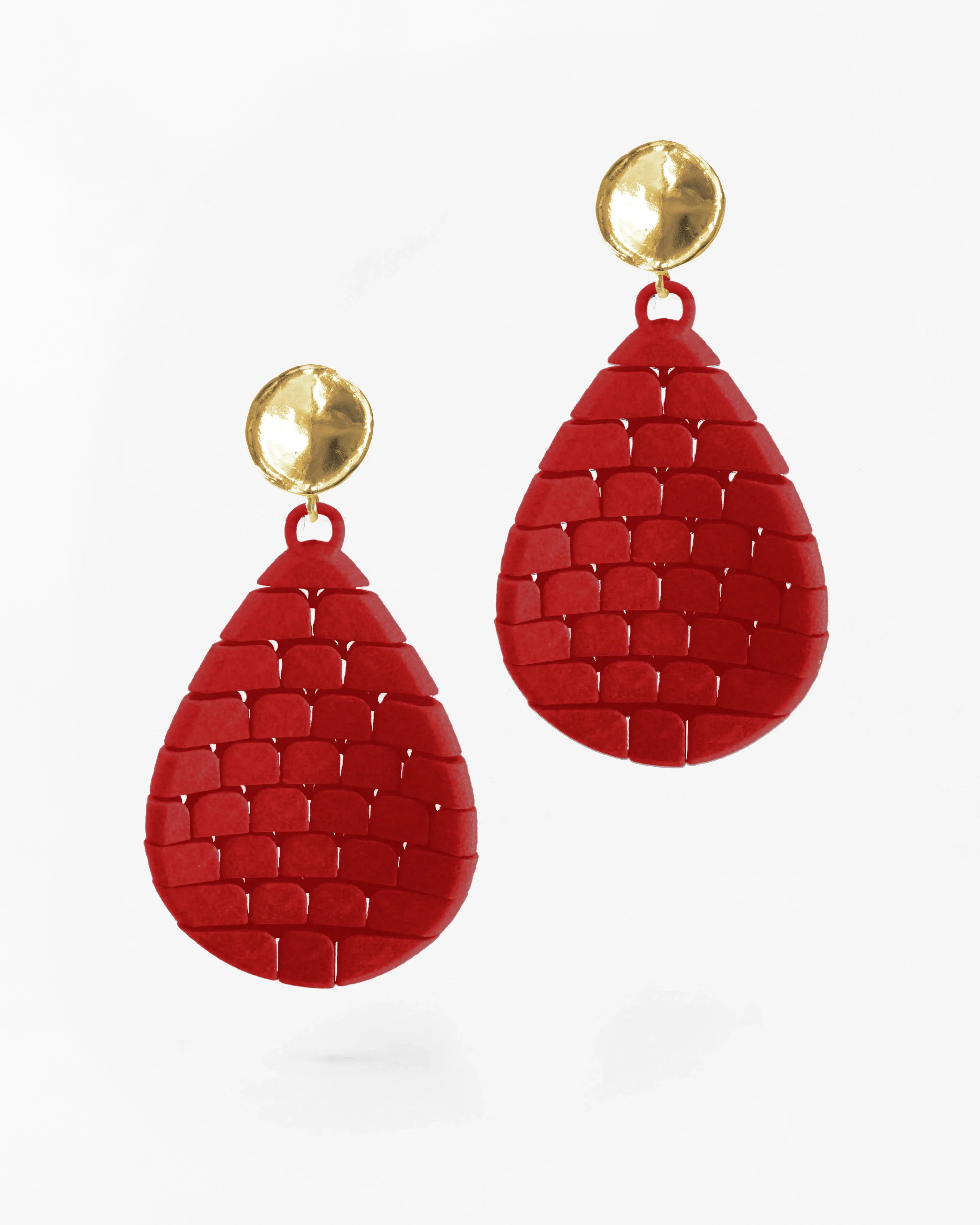 Boltenstern Fabnora Ohrringe Scala Deep Red by BLAHASCHMUCK WIEN