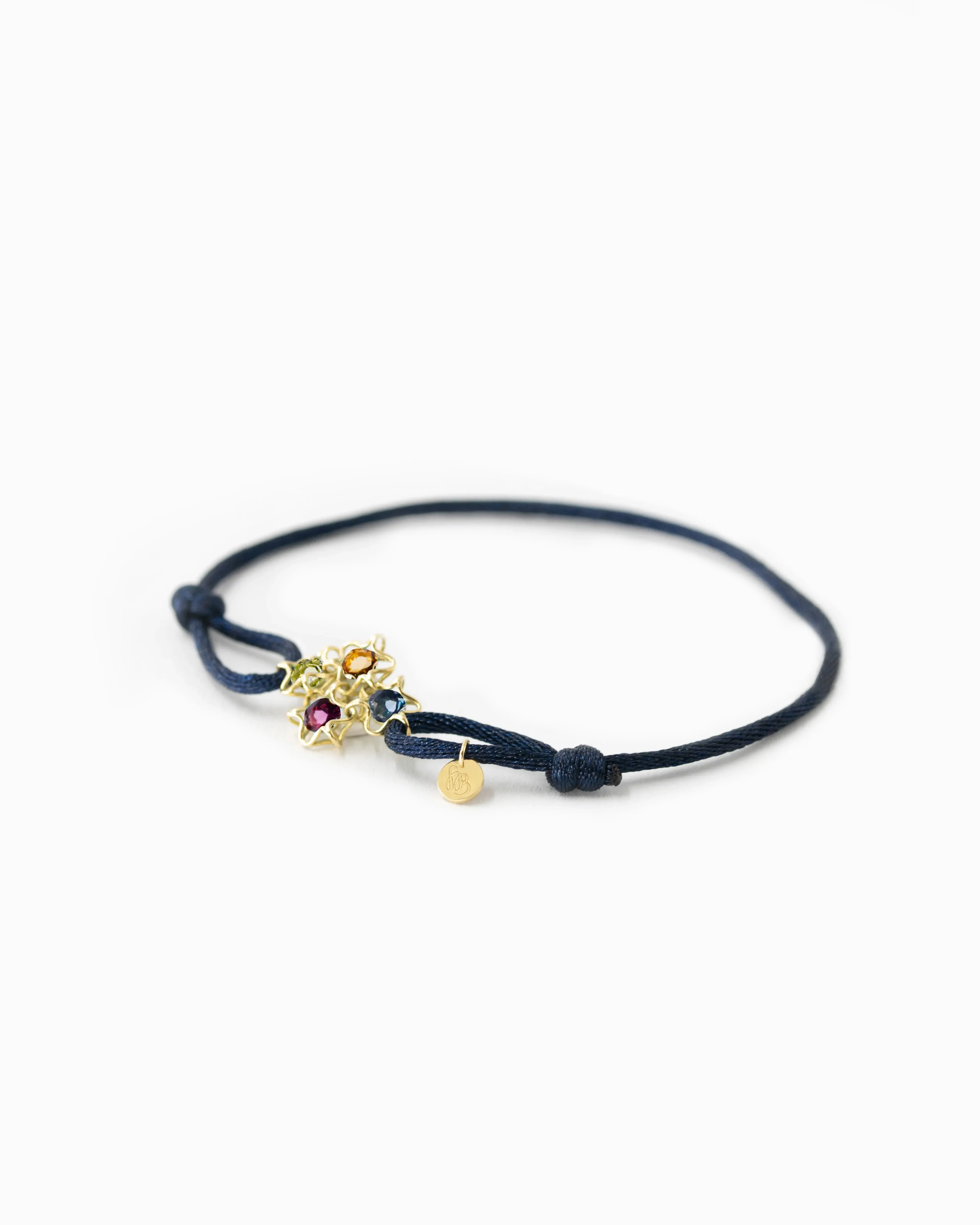 BOLTENSTERN ELEMENTS RainbowSatin-Armband Alliance, Gelbgold mit Edelsteinen by BLAHASCHMUCK WIEN