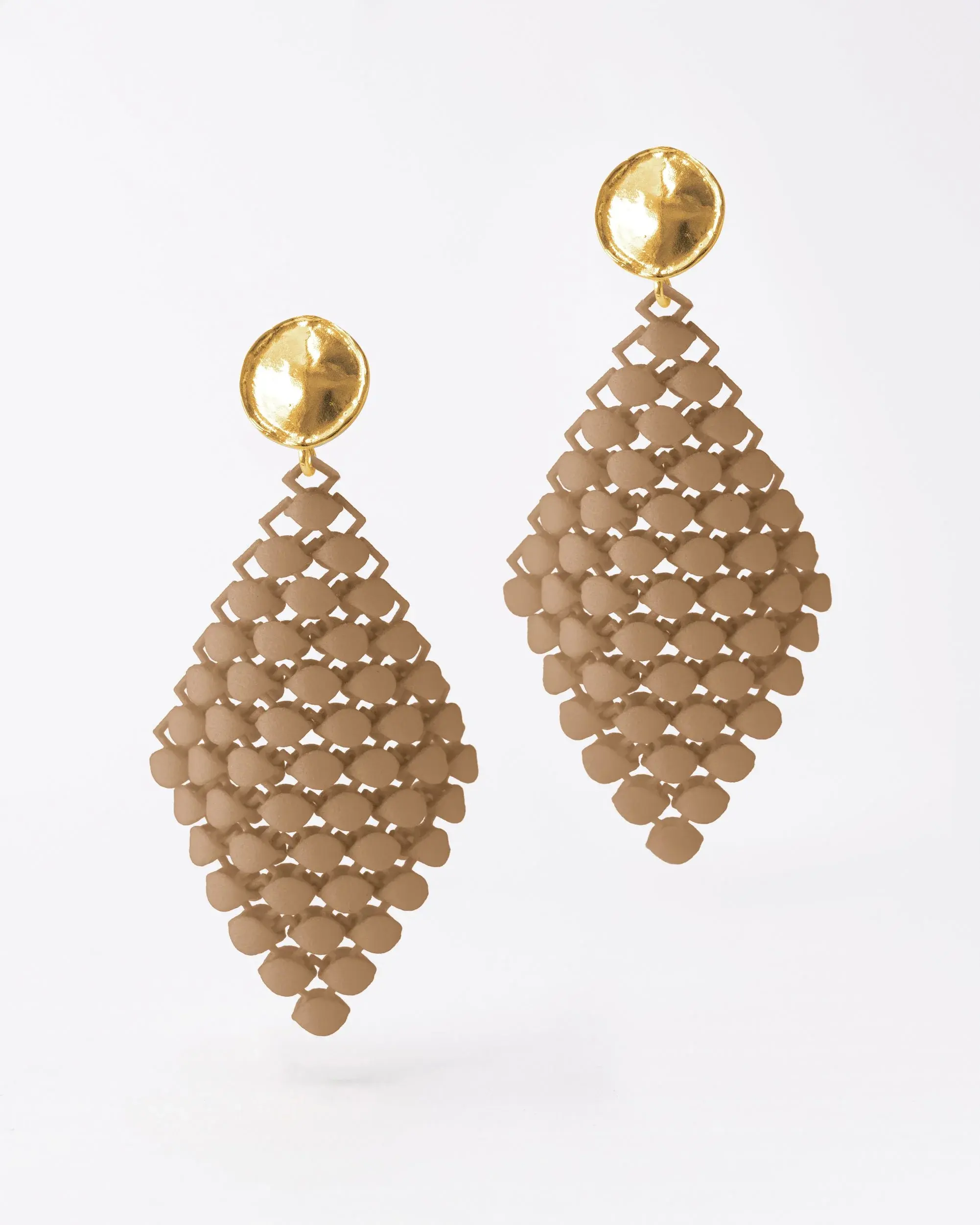 Boltenstern Fabnora Ohrringe Essence Small Classic Beige by BLAHASCHMUCK WIEN