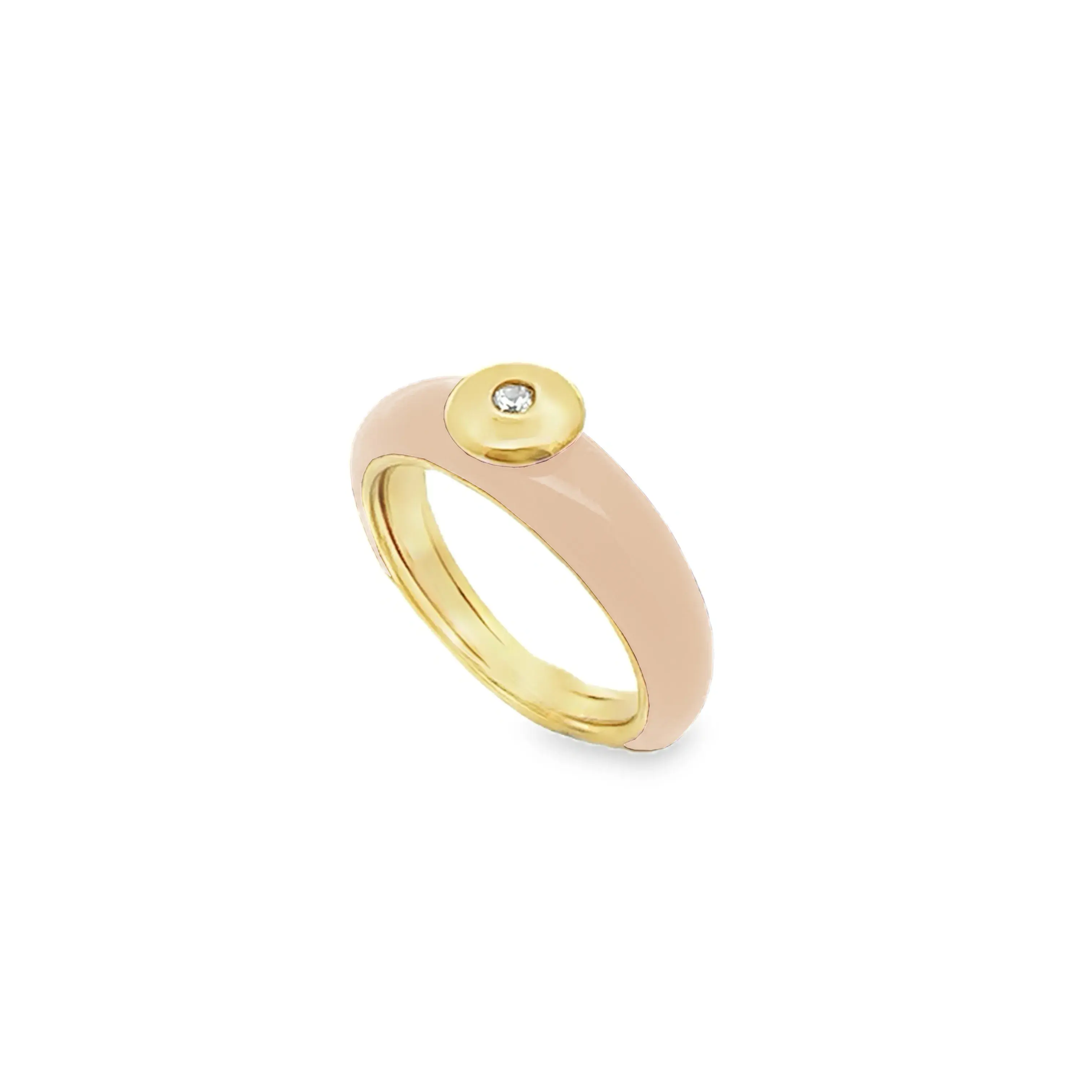 Labrioro Jewelry Allure Collection Emaille Ringe beige by BLAHASCHMUCK Vienna