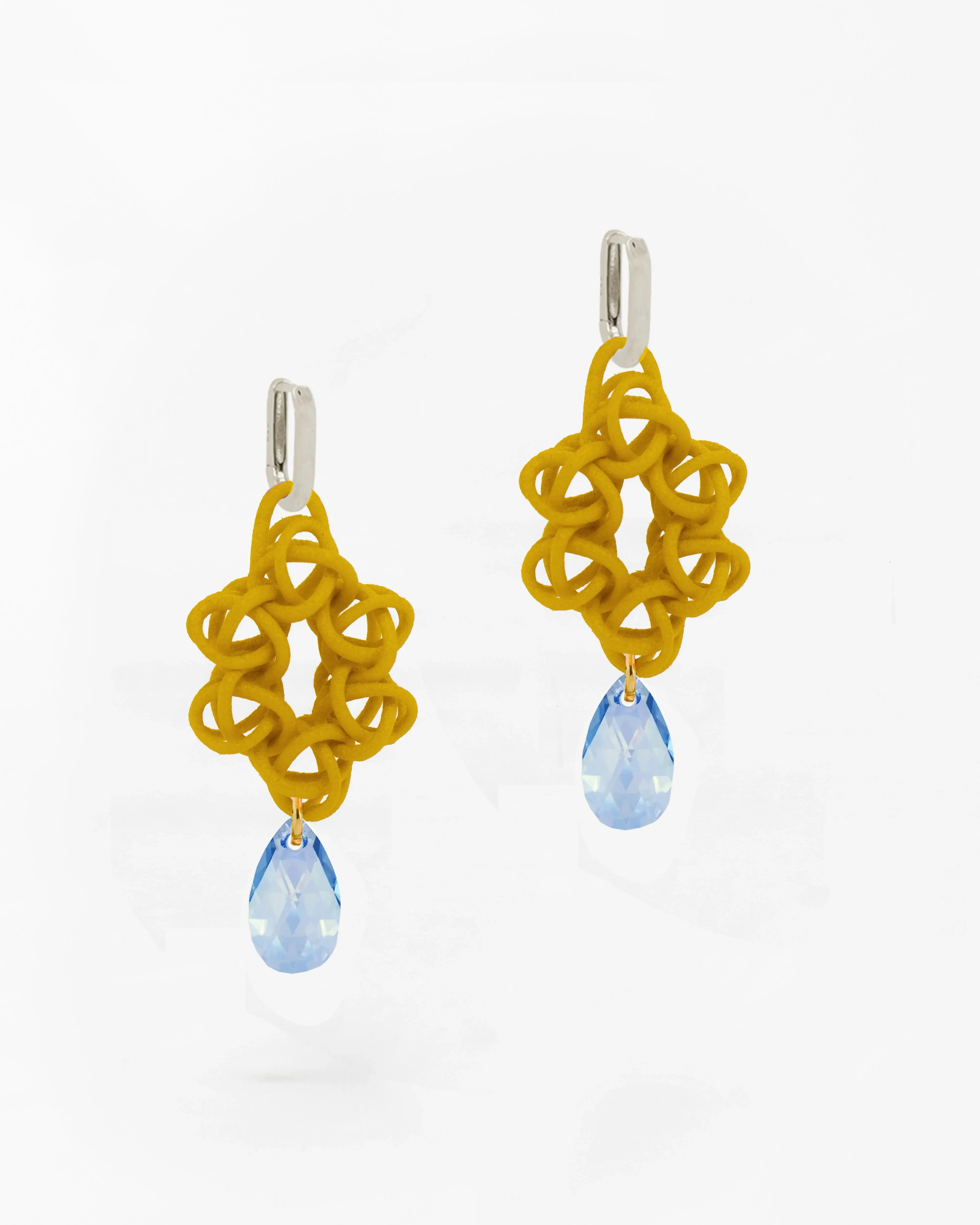 Boltenstern Fabnora Ohrringe Cosmos Mustard Yellow by BLAHASCHMUCK WIEN