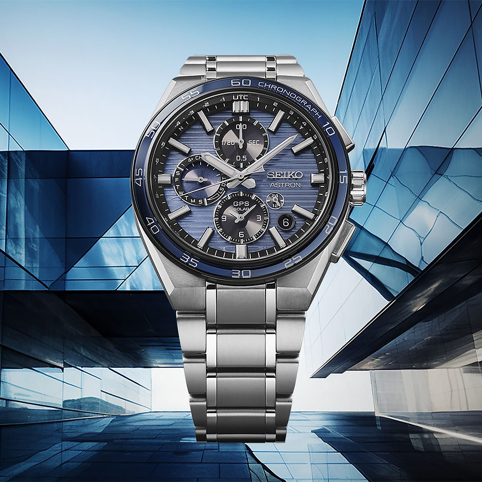 SEIKO ASTRON SSH175J1 | GPS Solar Dual Time Chronograph Ø 44,1 mm Titan Blau