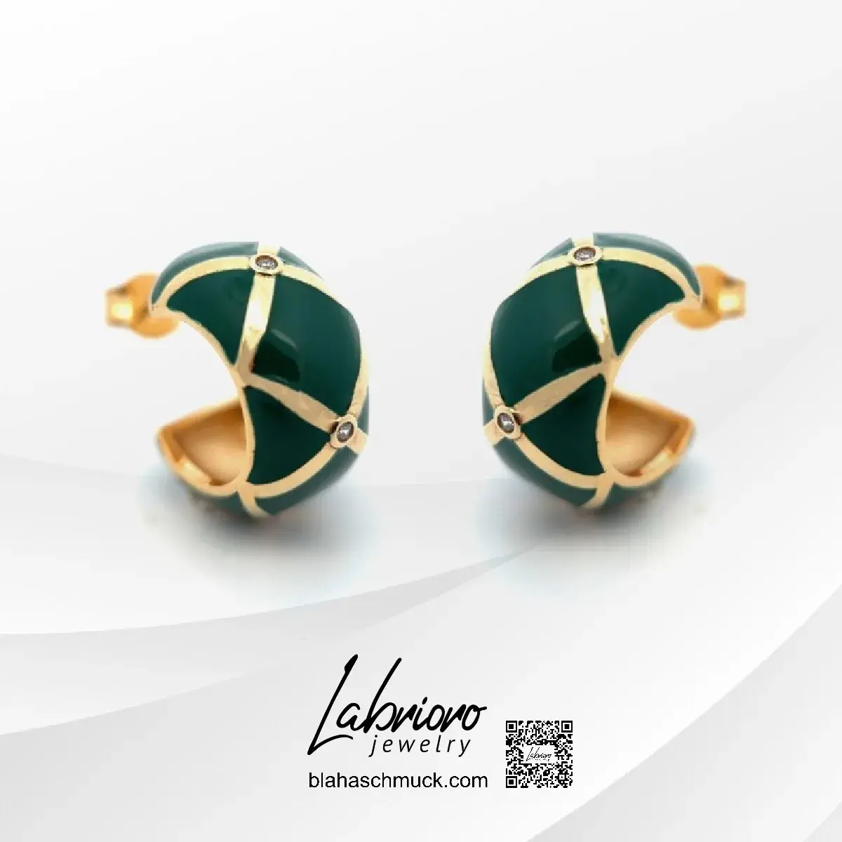 Labrioro Jewelry Charme Collection Creole Verde Pino Piniengrün by BLAHASCHMUCK Vienna