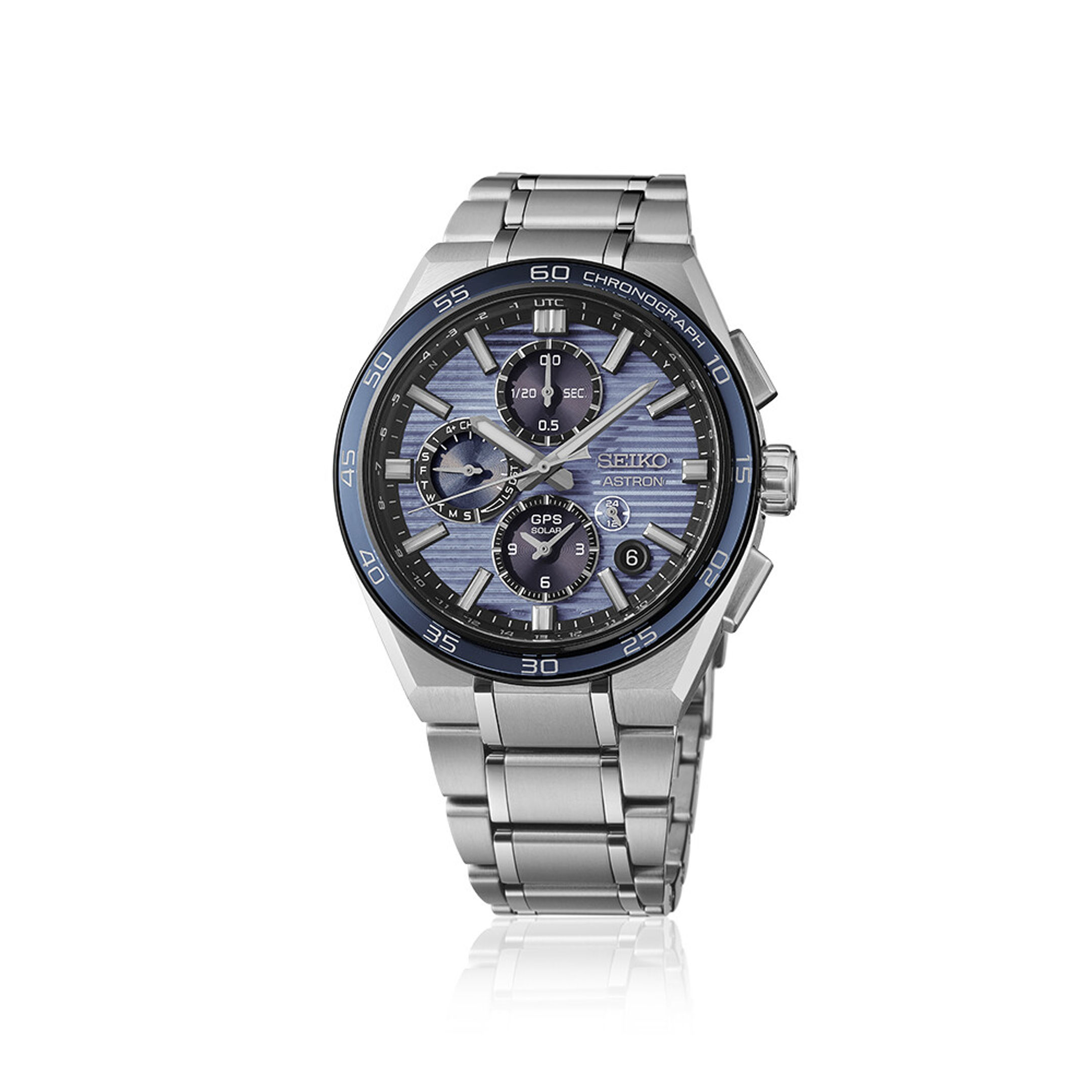 SSH175J1 | Dual Time Chronograph Ø 44 mm GPS Solar Blau Chrono