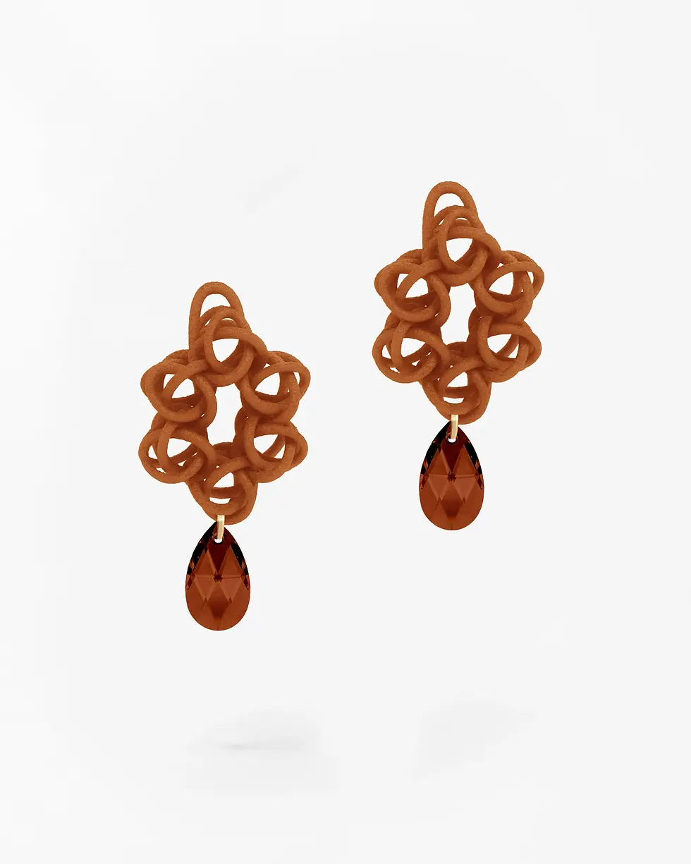 Boltenstern Fabnora Ohrringe Cosmos Amber Glow by BLAHASCHMUCK WIEN