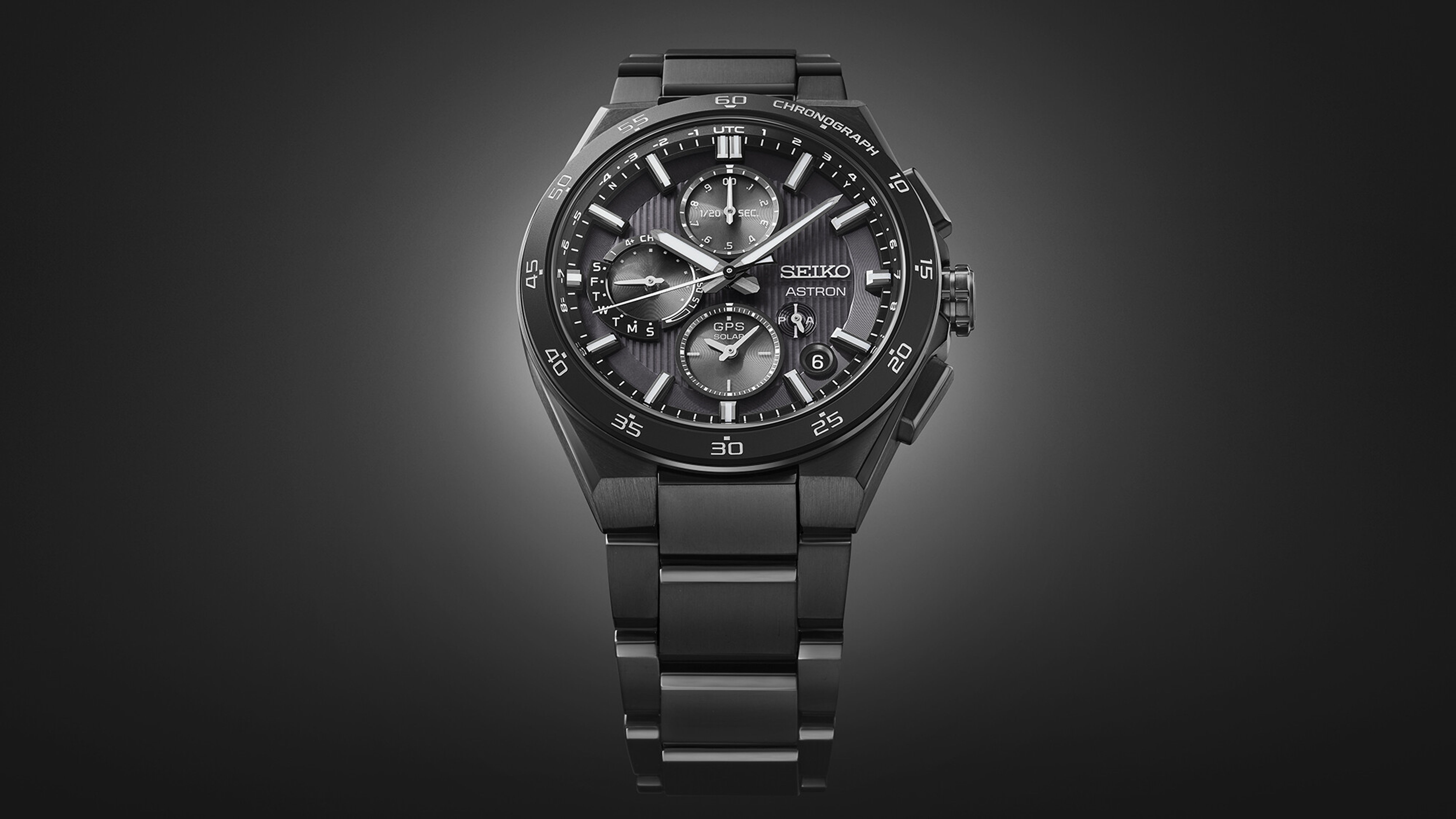 SSH155J1 | Dual Time Chronograph Ø 43 mm GPS Solar Schwarz Chrono