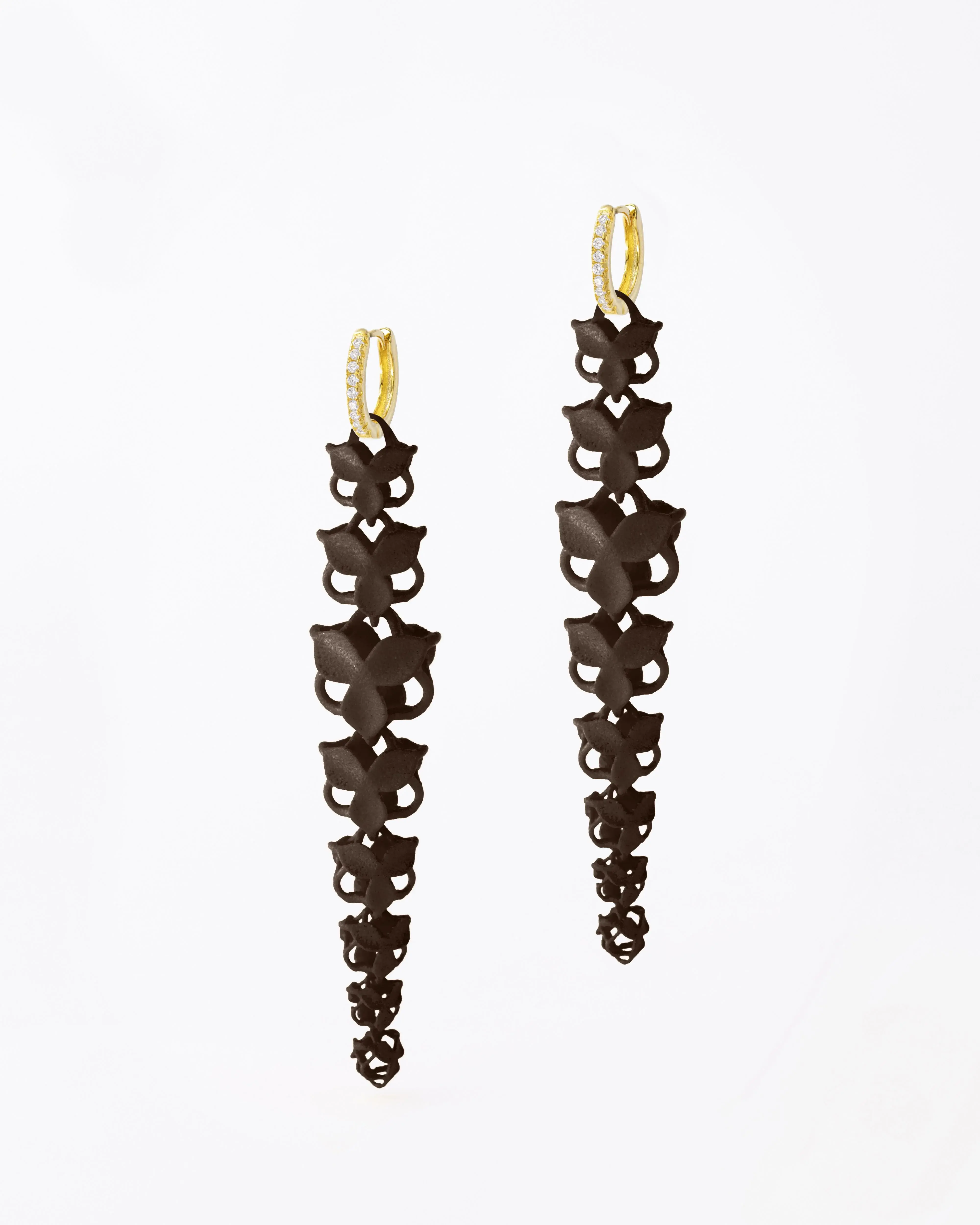 Boltenstern Fabnora Ohrringe Blossom Long Terra Brown by BLAHASCHMUCK WIEN 1010