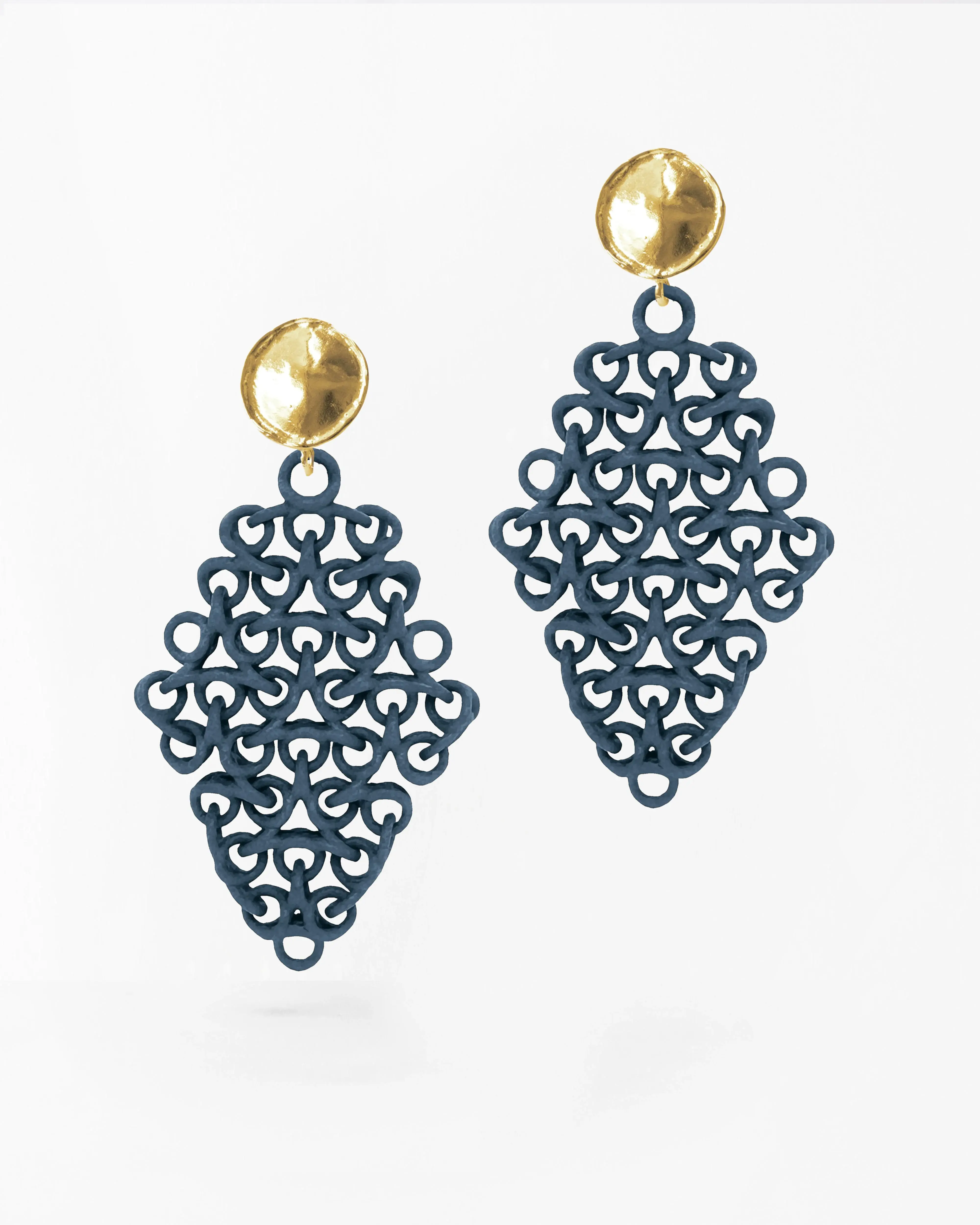 Boltenstern Fabnora Rondo Ohrringe Midnight Blue by BLAHASCHMUCK WIEN