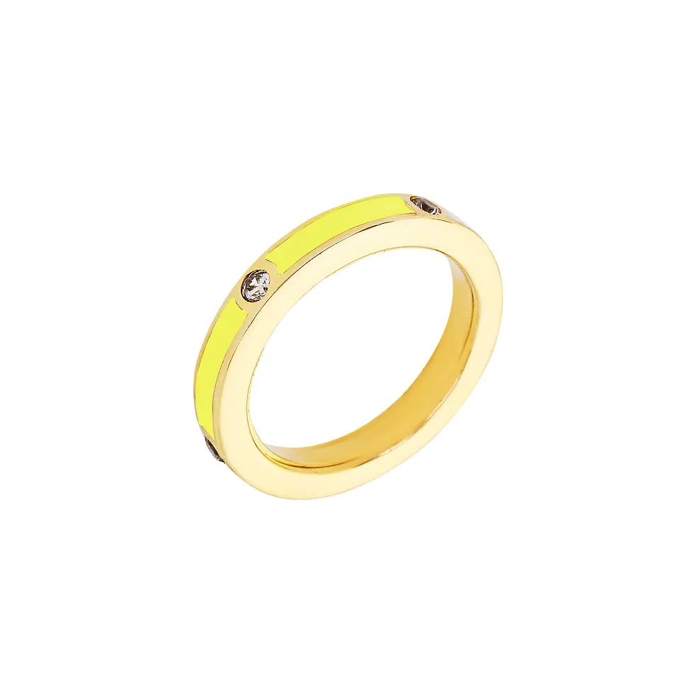 Labrioro Jewelry Urban Emaille Ring Giallo Gelb by BLAHASCHMUCK Vienna