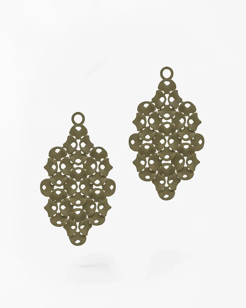 Boltenstern Fabnora Ohrringe Ornament Khaki Desert