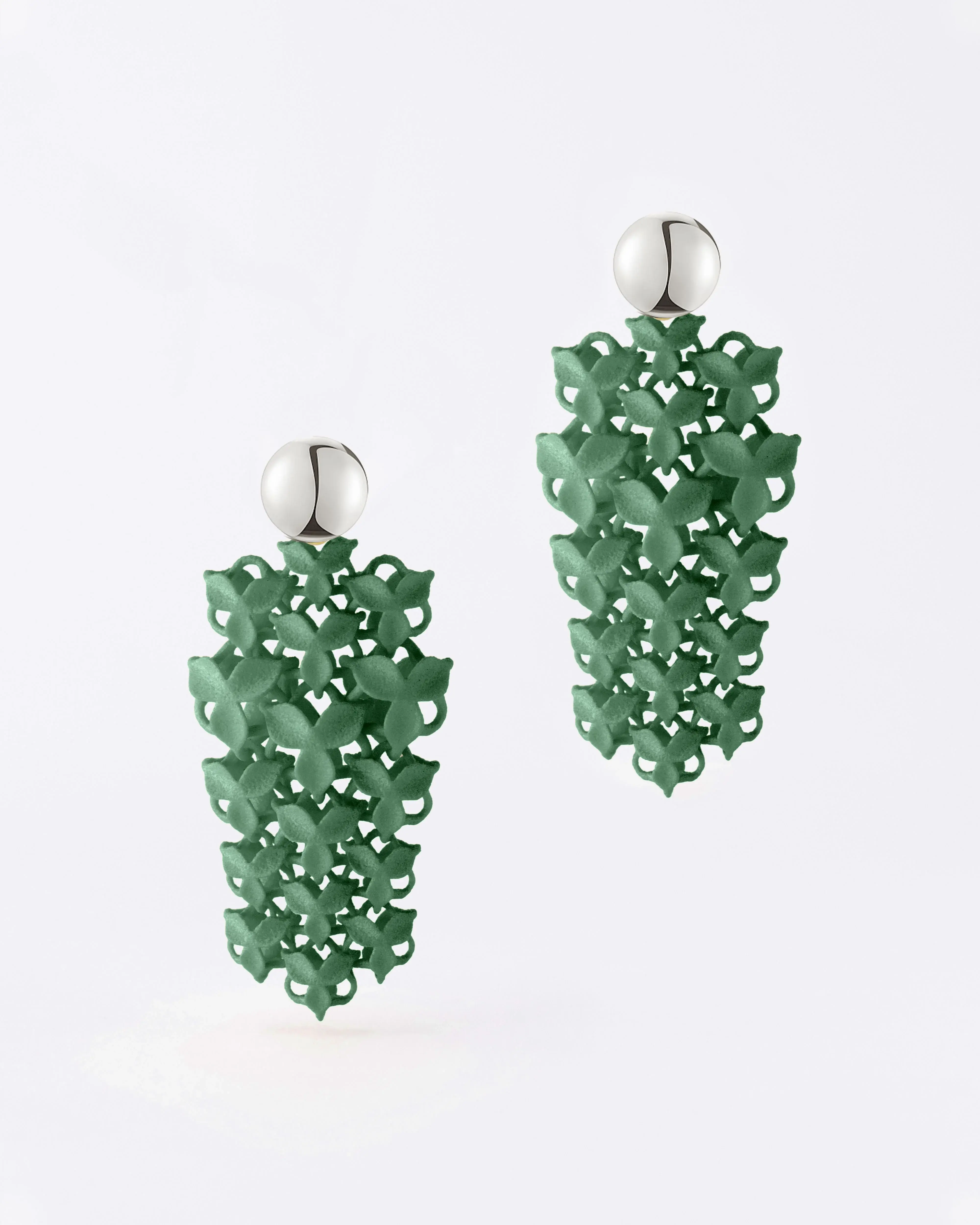 Boltenstern Fabnora Ohrringe Blossom Small Sage Green by BLAHASCHMUCK WIEN