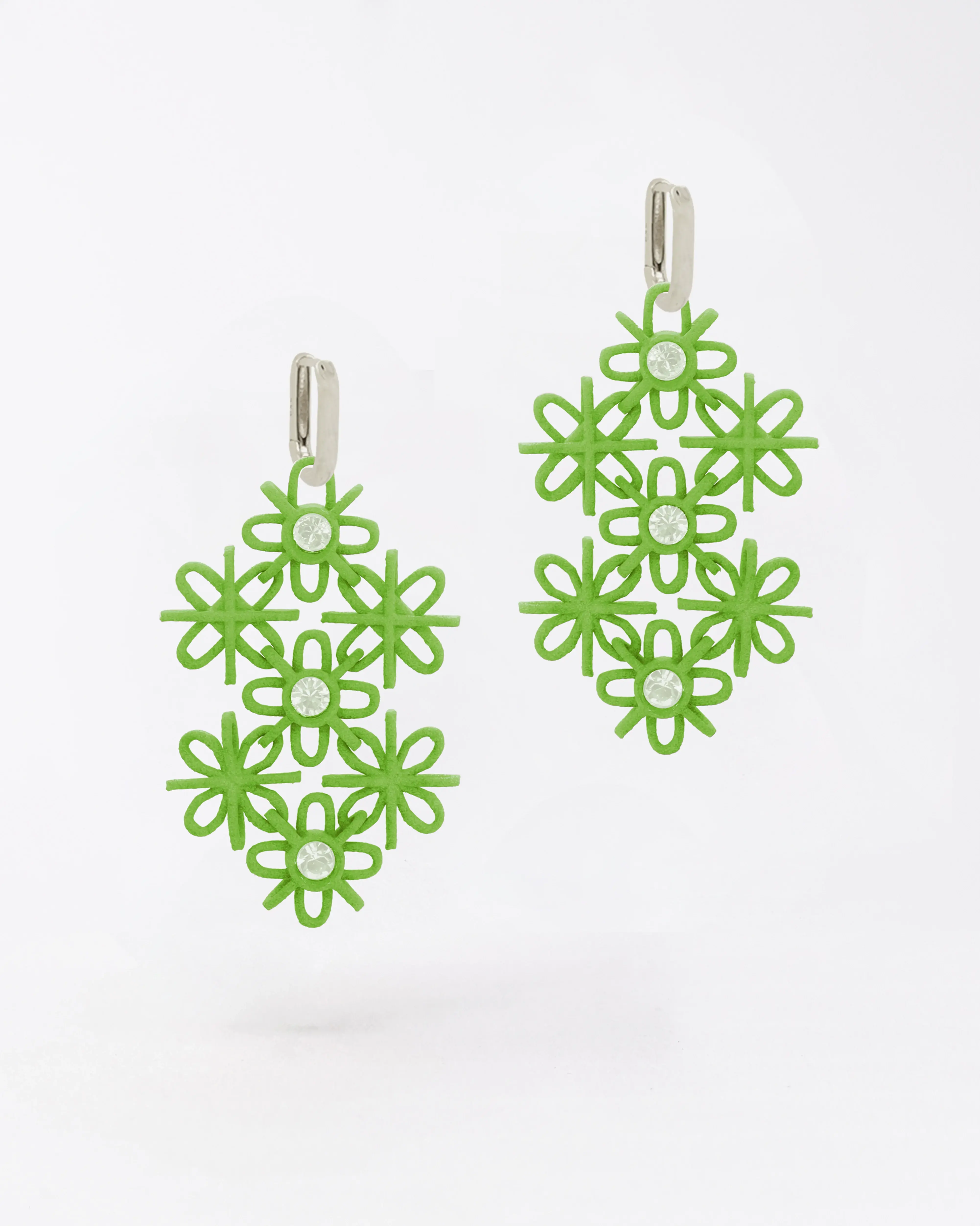 Boltenstern Fabnora Ohrringe LACE Lime Green by BLAHASCHMUCK WIEN