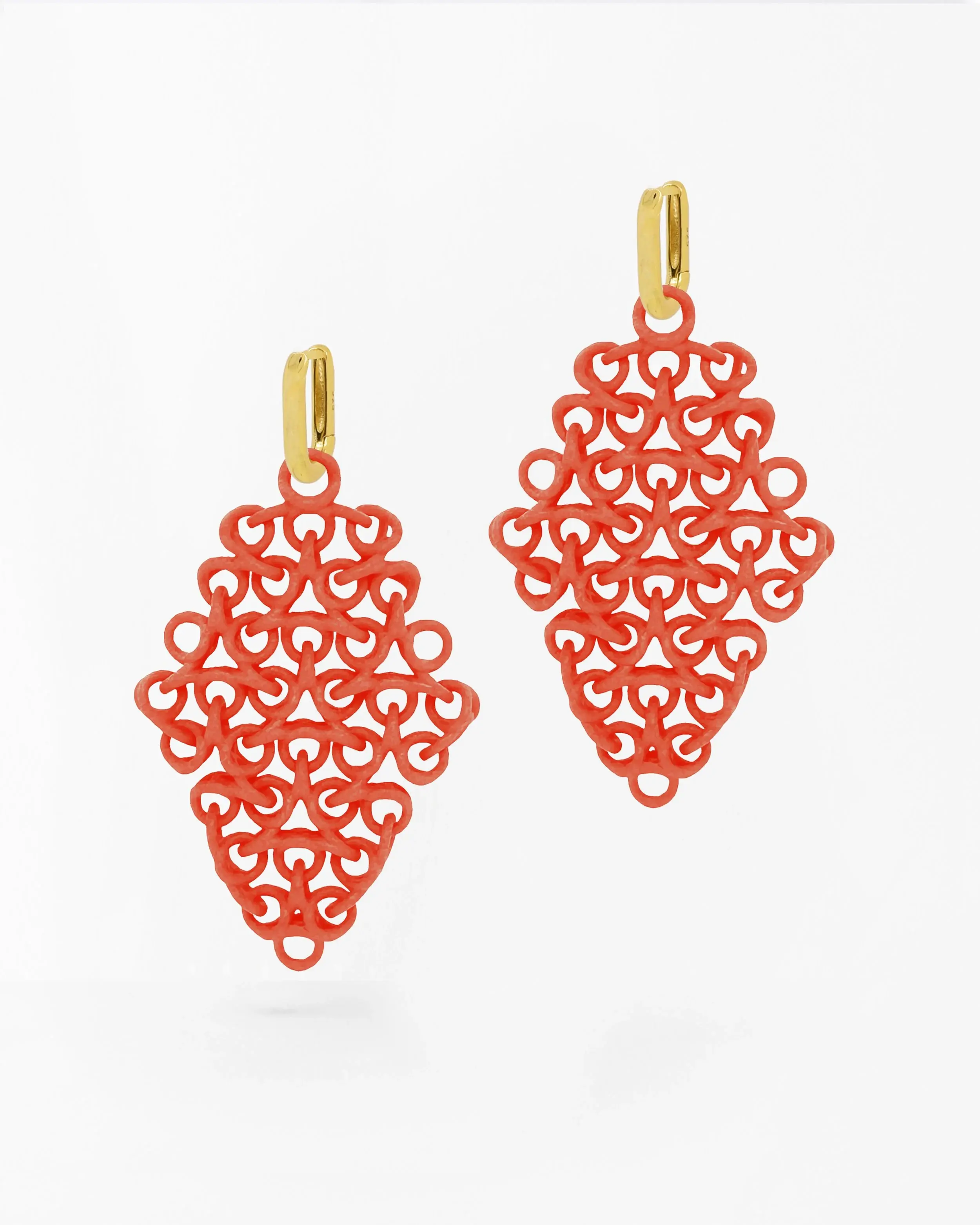 Boltenstern Fabnora Ohrringe Rondo Papaya Orange by BLAHASCHMUCK WIEN 1010