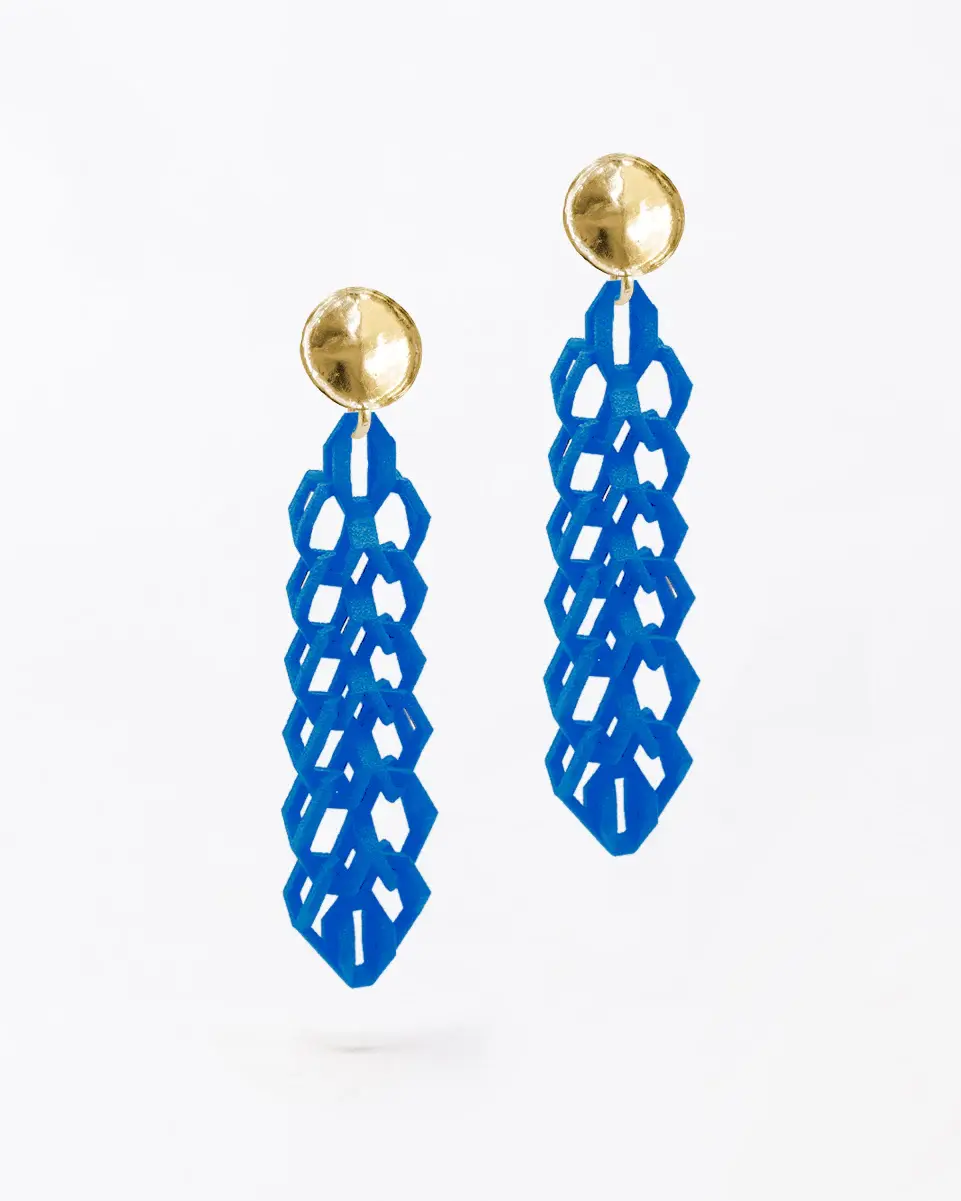 Boltenstern Fabnora Ohrringe Bond Small Bright Blue by BLAHASCHMUCK WIEN