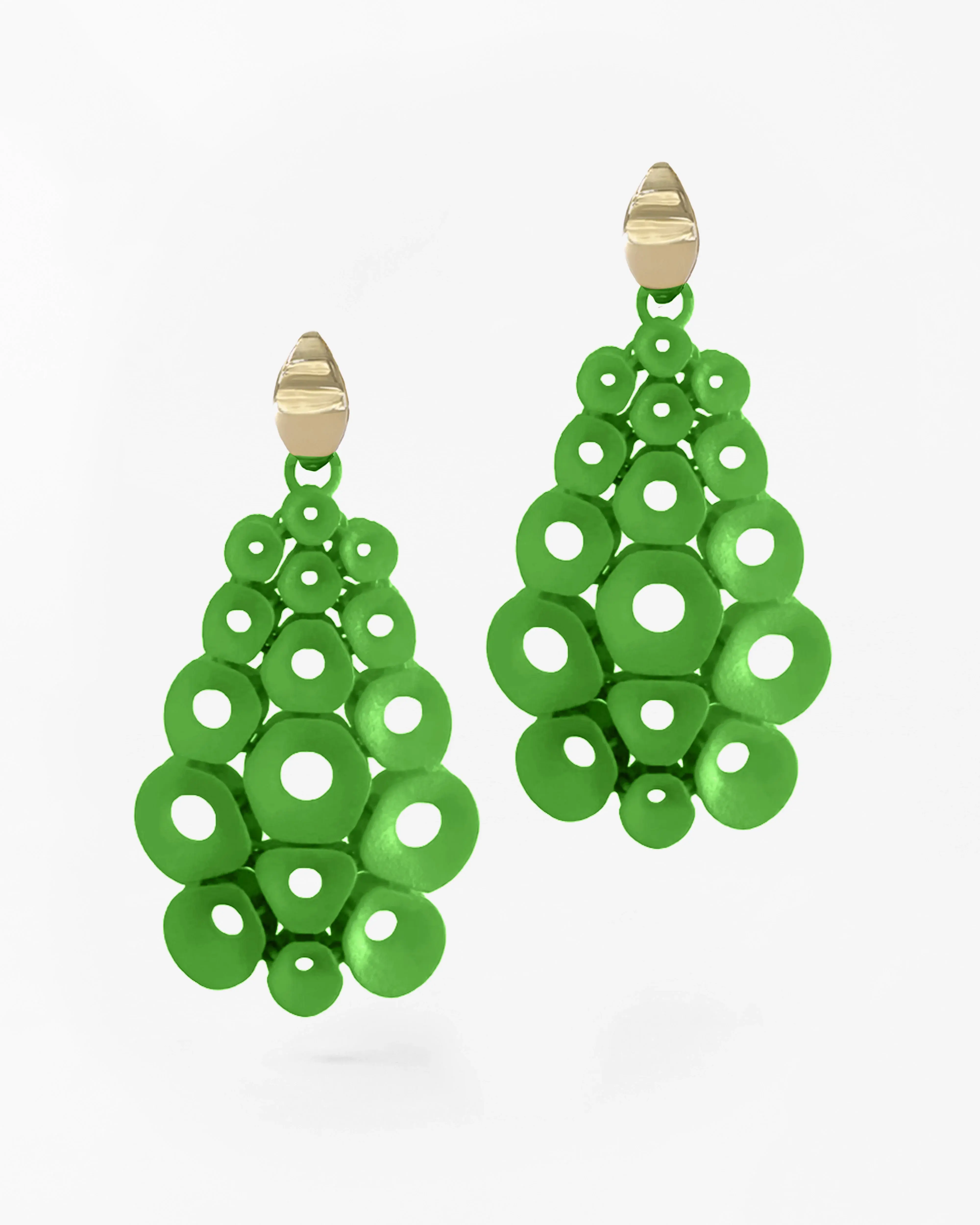Boltenstern Fabnora Ohrringe Coral  Lime Green by BLAHASCHMUCK WIEN