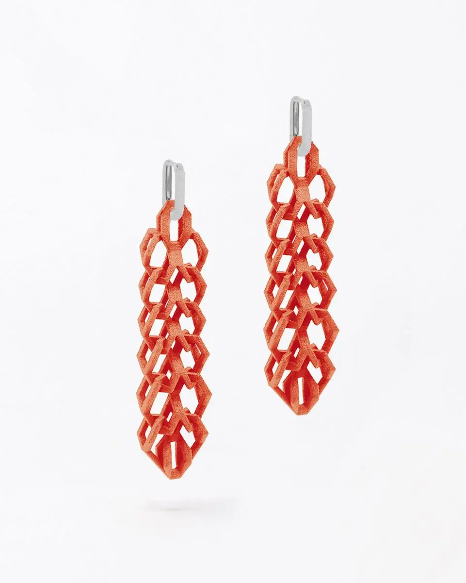 Boltenstern Fabnora Ohrringe Bond Small Papaya Orange by BLAHASCHMUCK WIEN