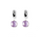 Miniaturbild: 12mm Facettiertes Quarzglas, Einhängerpaar, viola
