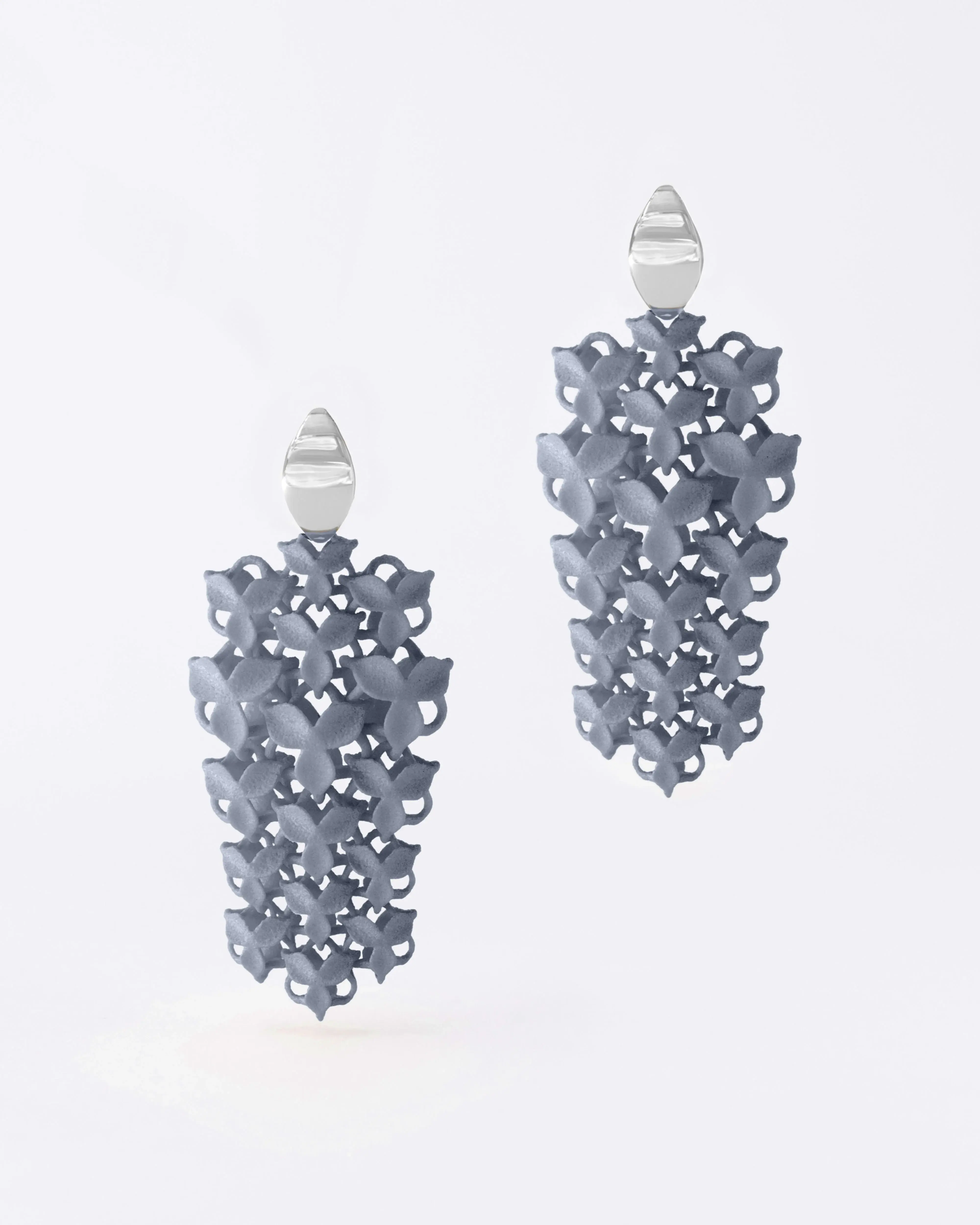 Boltenstern Fabnora Ohrringe Blossom Small Cool Grey by BLAHASCHMUCK WIEN