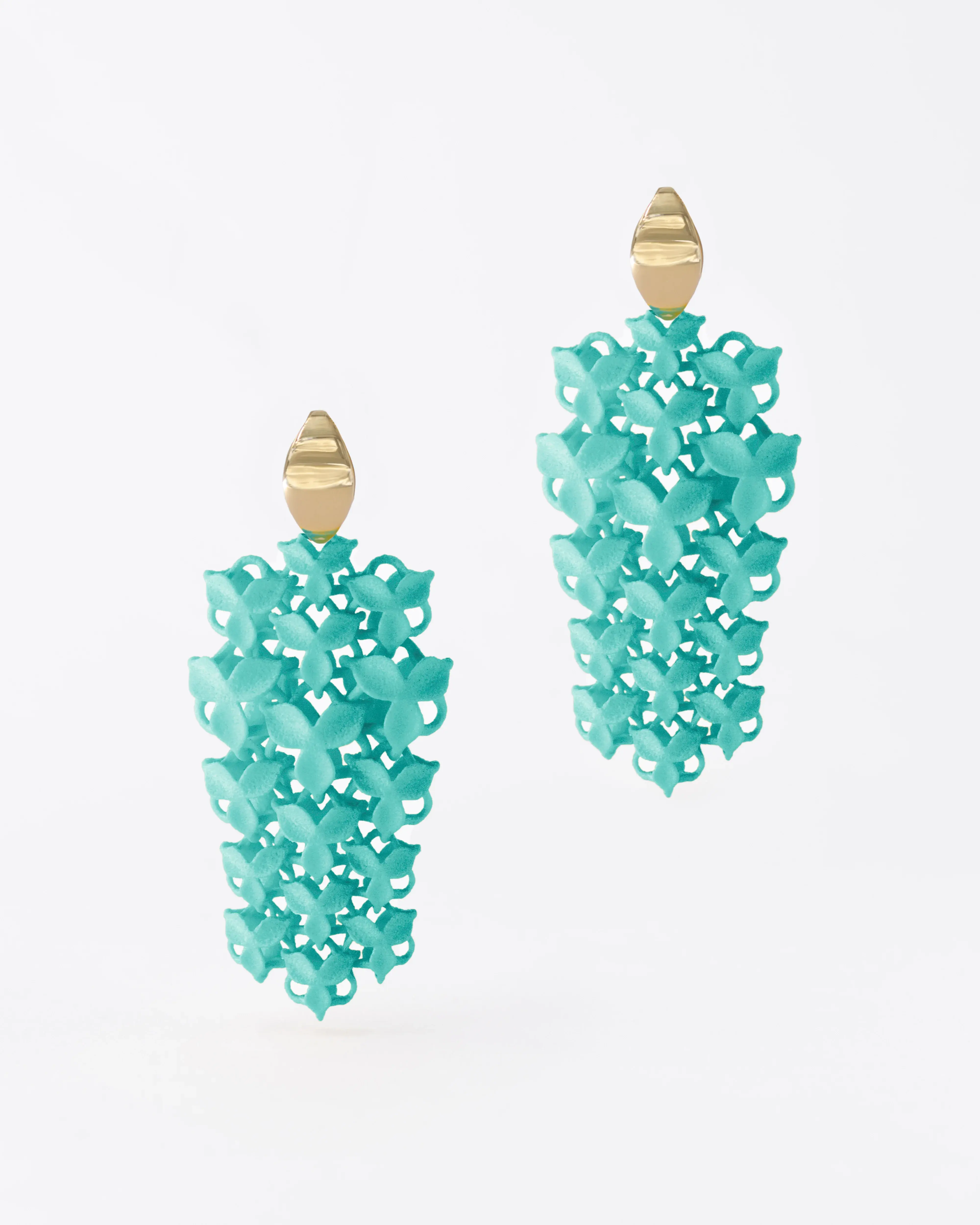 Boltenstern Fabnora Ohrringe Blossom Small Sea Turquoise by BLAHASCHMUCK WIEN