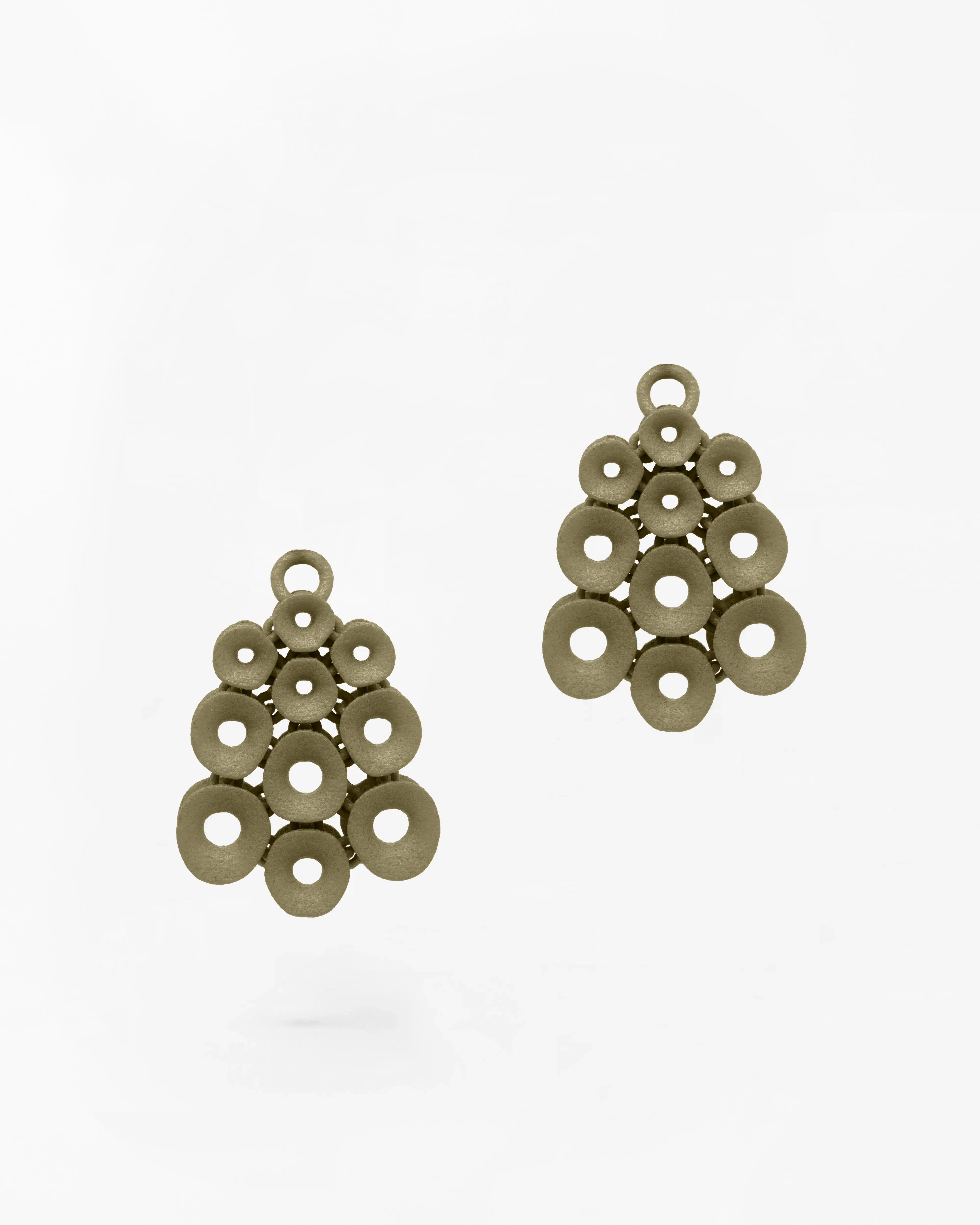 Boltenstern Fabnora Ohrringe Coral Khaki Desert Mini by BLAHASCHMUCK Wien