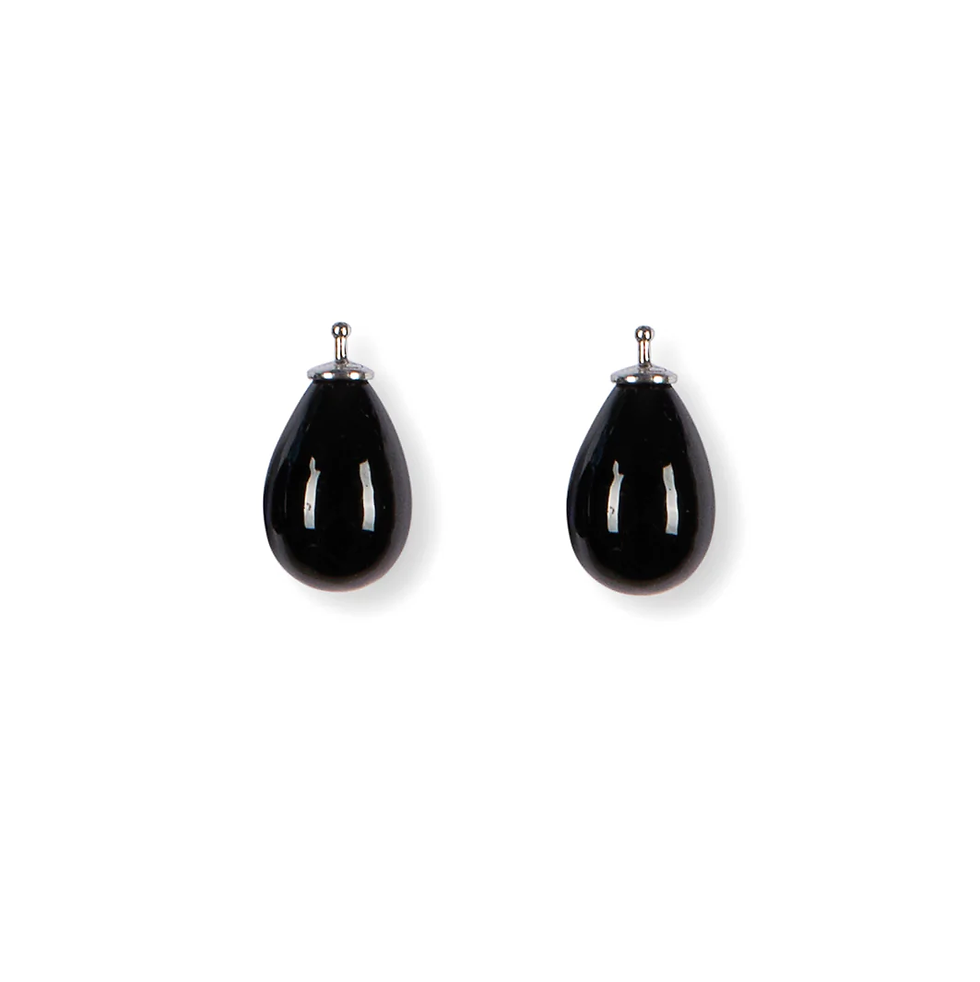 Quarztropfen, schwarz, 16mm