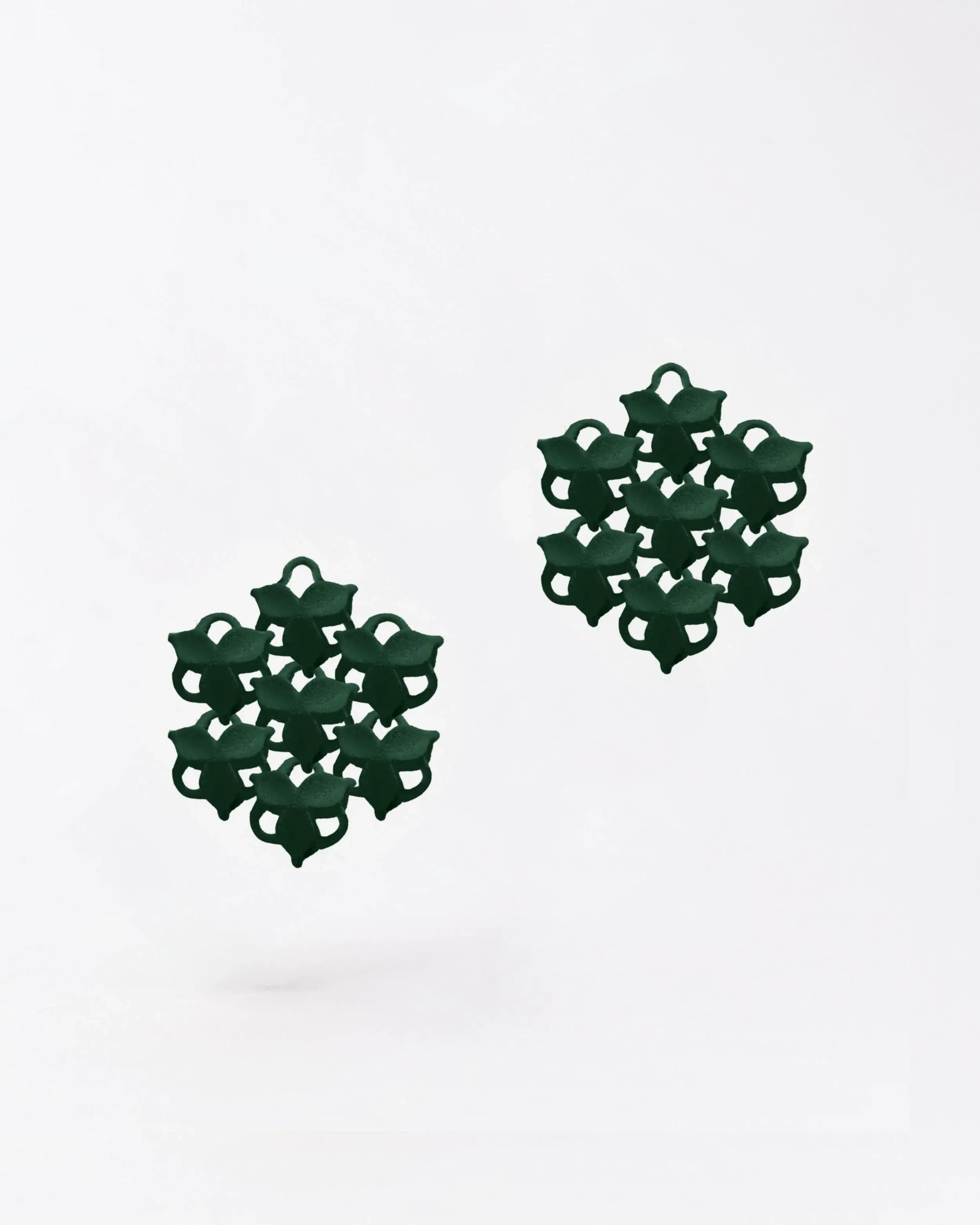 Boltenstern Fabnora Ohrringe Blossom Mini Pine Green by BLAHASCHMUCK WIEN 1010
