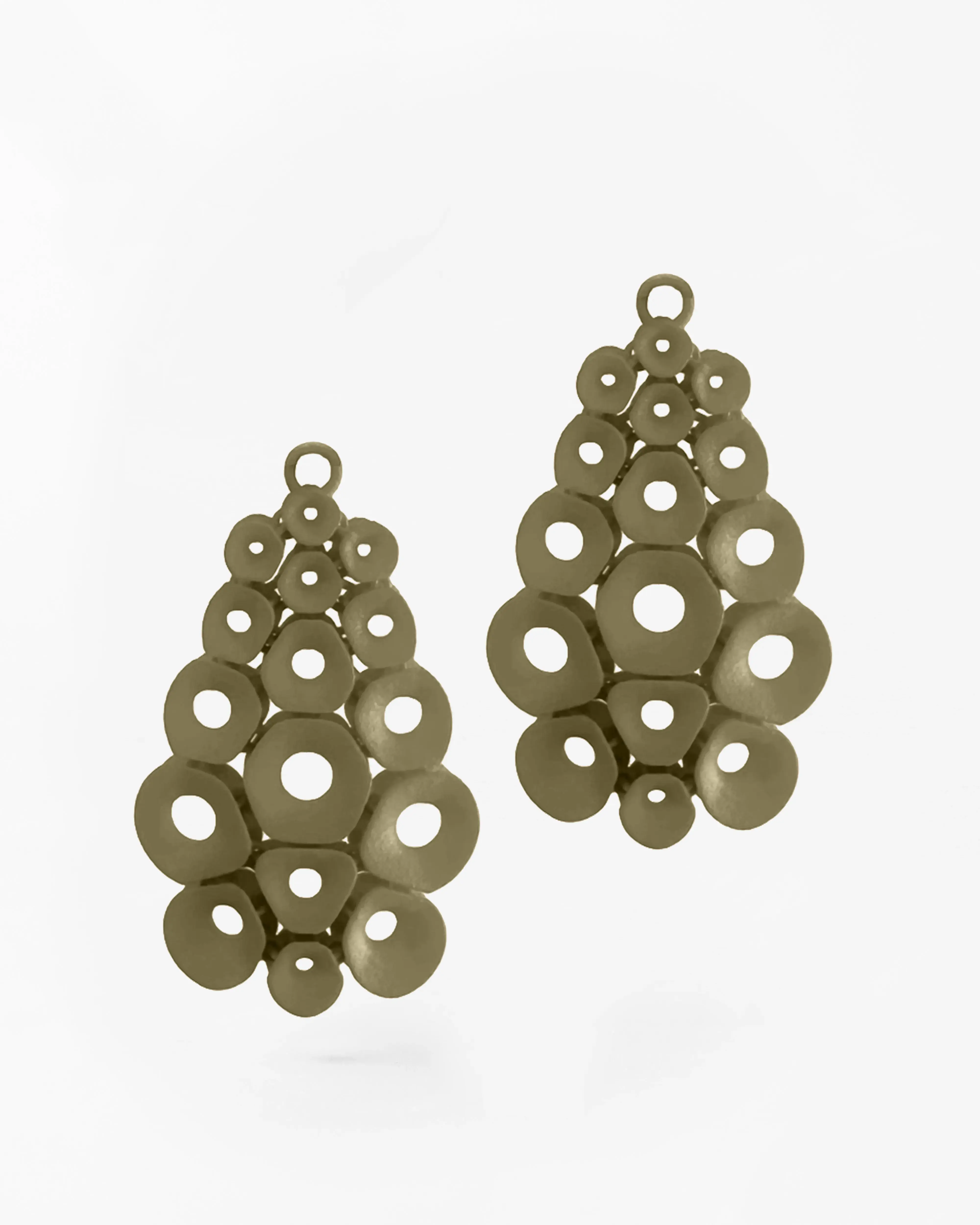 Boltenstern Fabnora Ohrringe Coral Large Khaki Desert by BLAHASCHMUCK Vienna