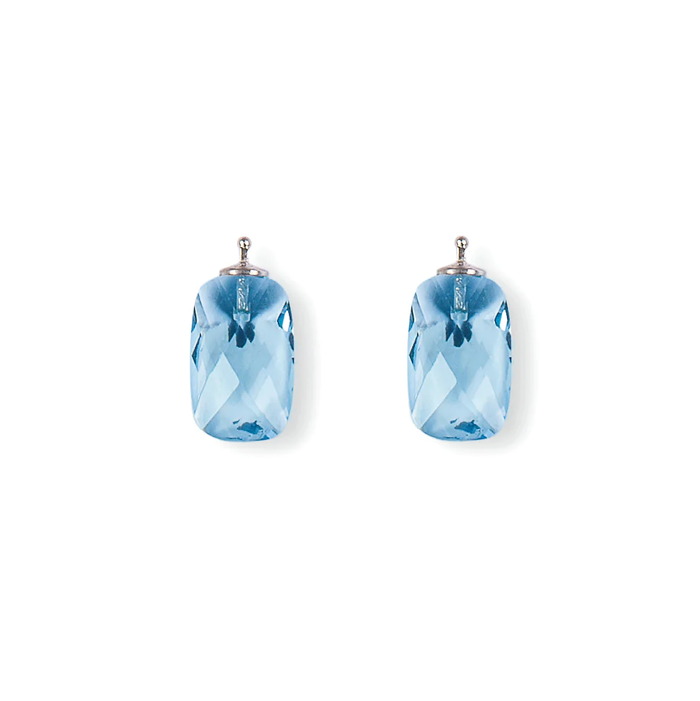 Briolette-Rechteck 16x10mm Einhängerpaar, hellsafir