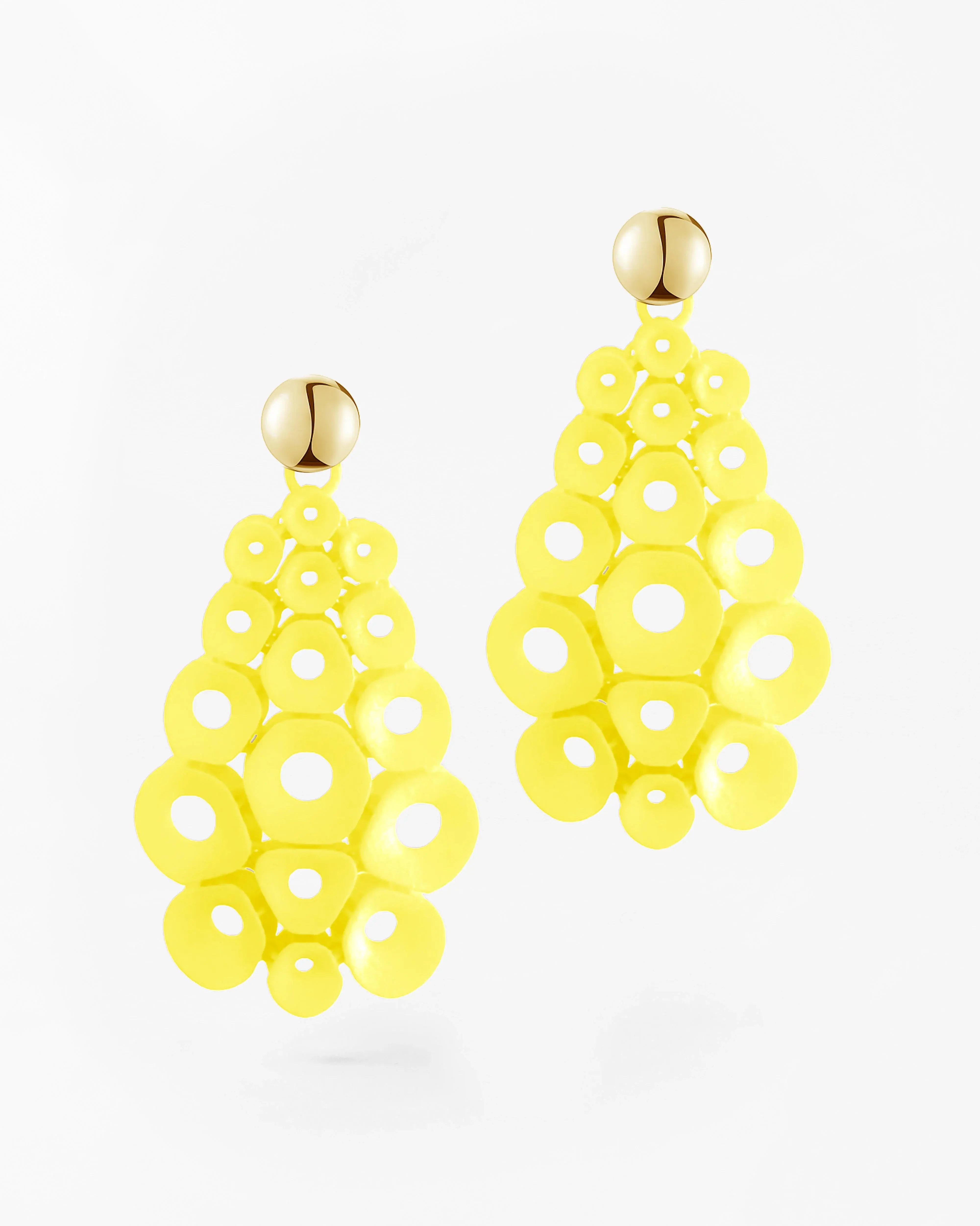 Boltenstern Fabnora Ohrringe Coral Bright Yellow by BLAHASCHMUCK WIEN