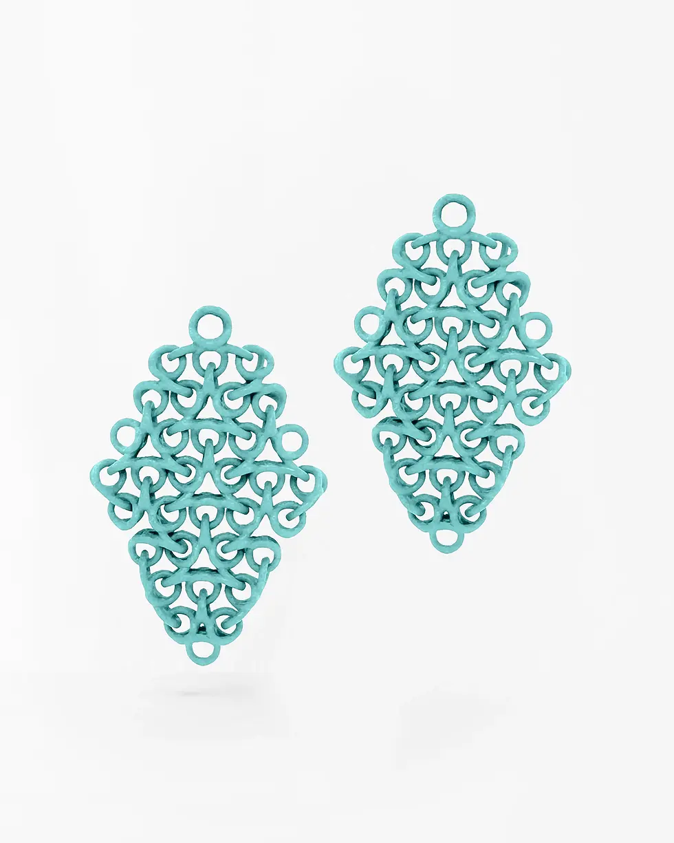 Boltenstern Fabnora Ohrringe Rondo Sea Turquoise by BLAHASCHMUCK WIEN