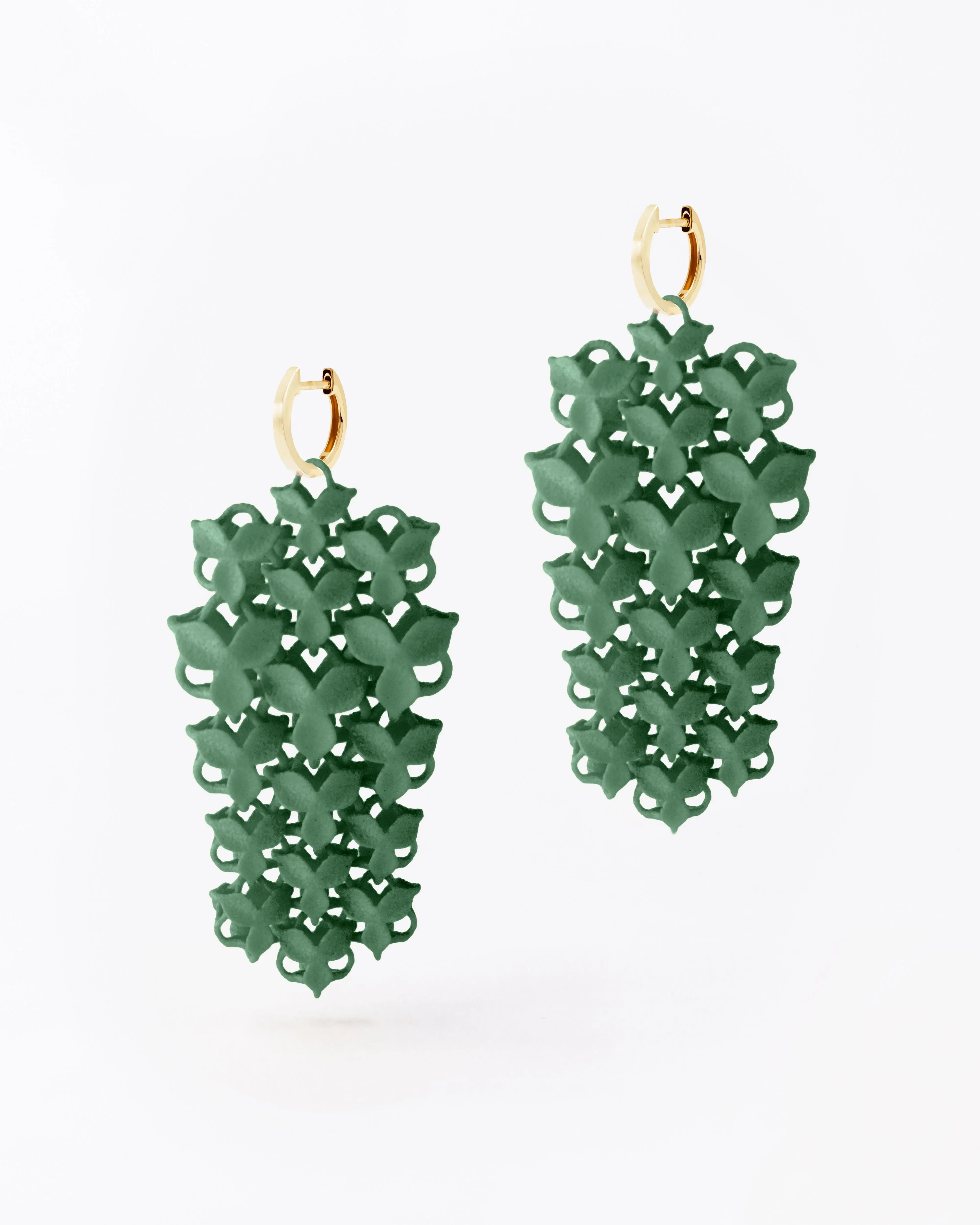 Boltenstern Fabnora Ohrringe Blossom Small Sage Green by BLAHASCHMUCK WIEN