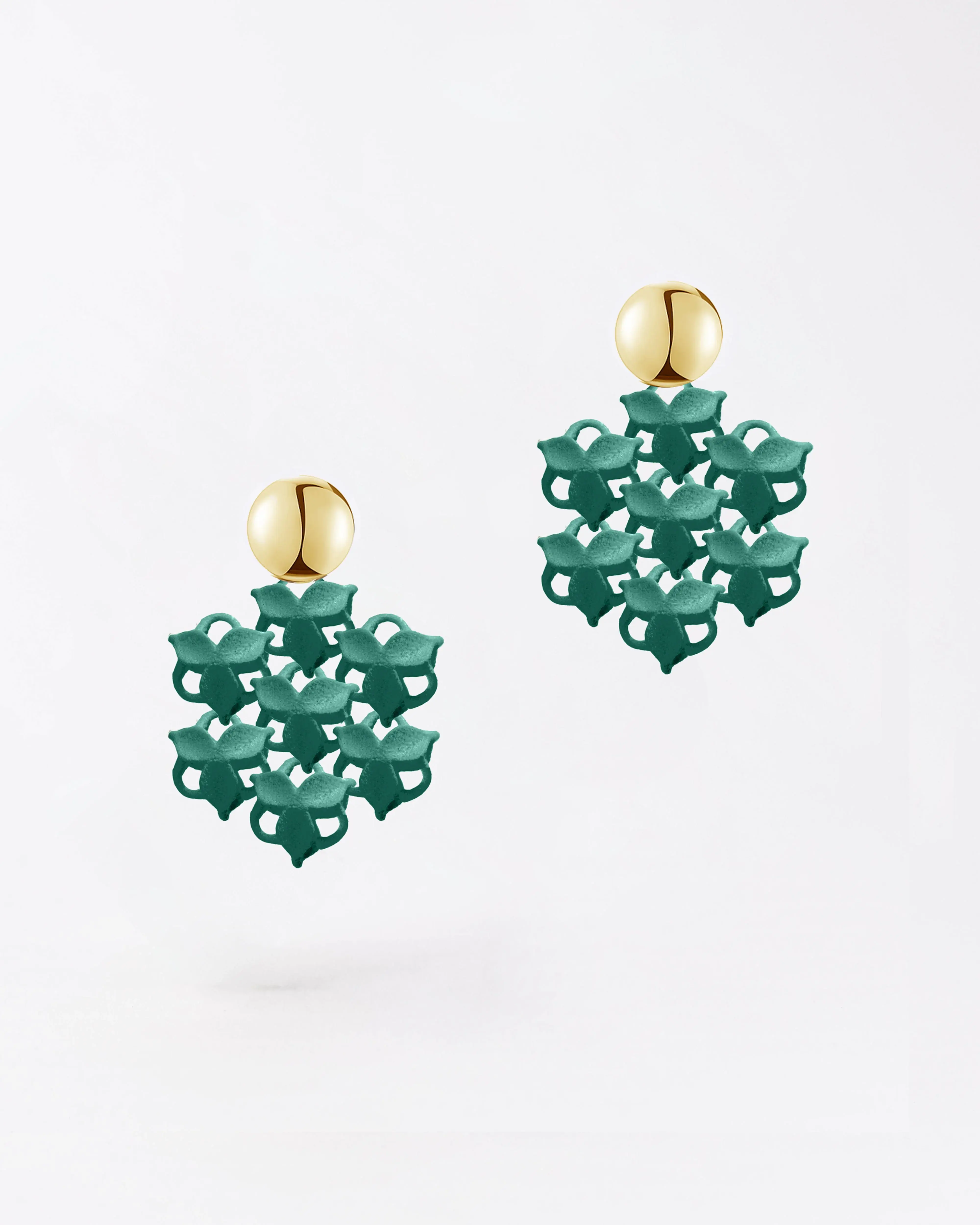 Boltenstern Fabnora Ohrringe Blossom Mini Boltenstern Green by BLAHASCHMUCK WIEN 1010