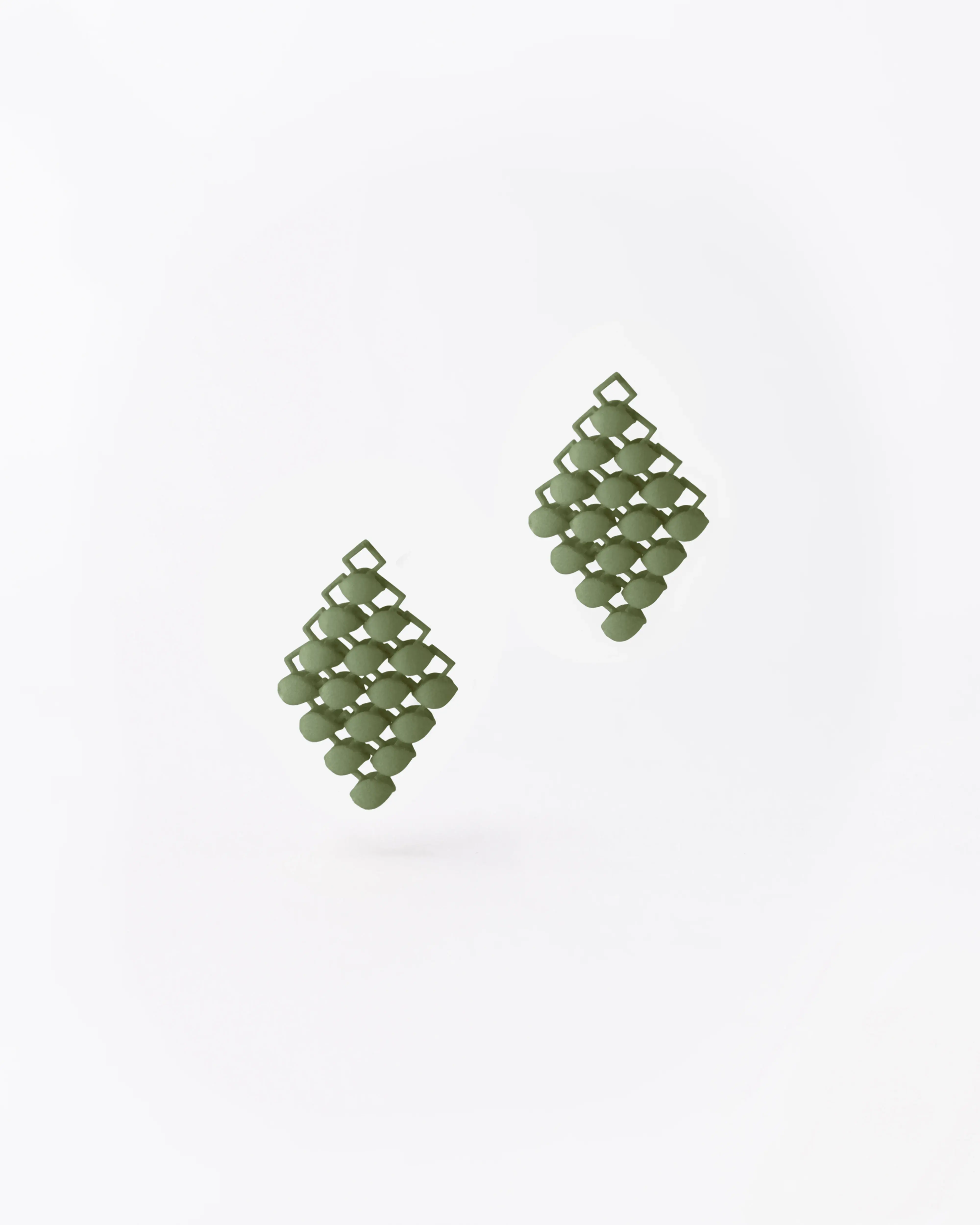 Boltenstern Fabnora Ohrringe Essence Mini Olive Green by BLAHASCHMUCK WIEN