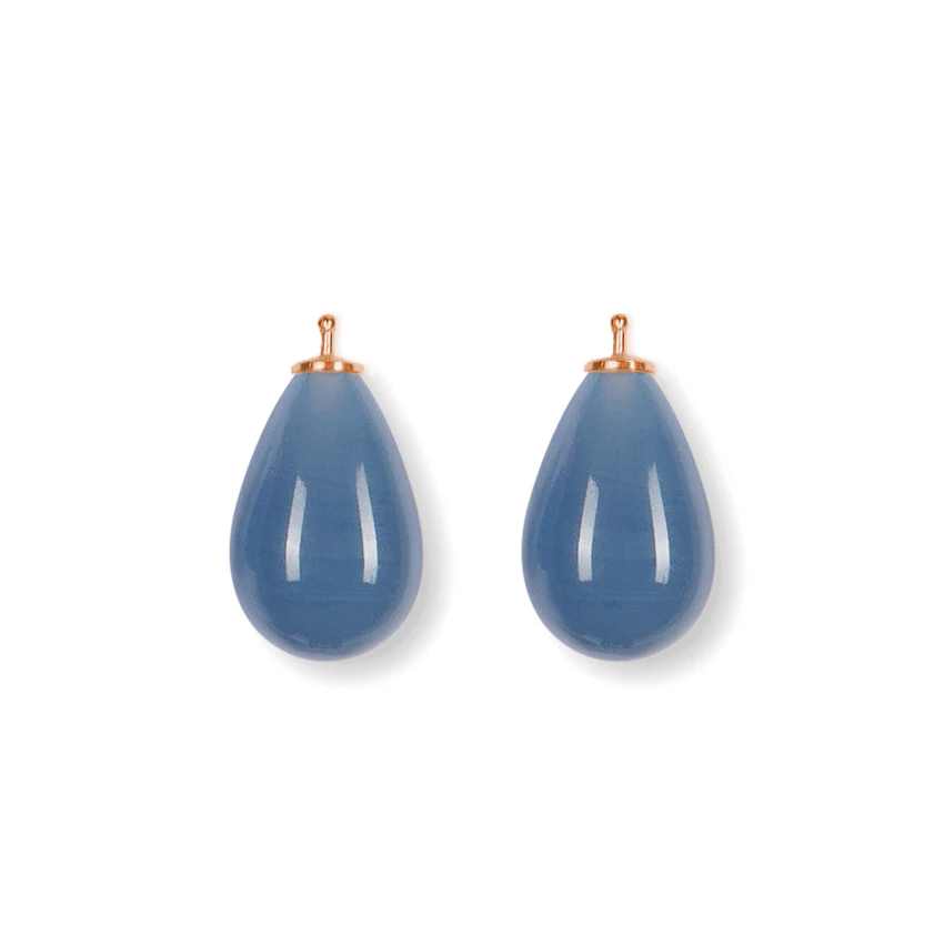 24mm Quarzglas -Tropfen, Einhängerpaar, montan