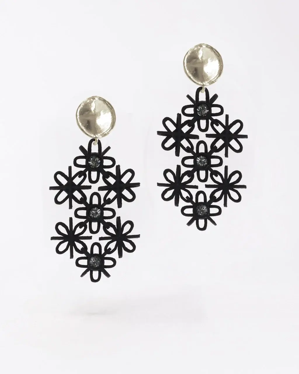 Boltenstern Fabnora Ohrringe LACE Onyx Black BY BLAHASCHMUCK WIEN