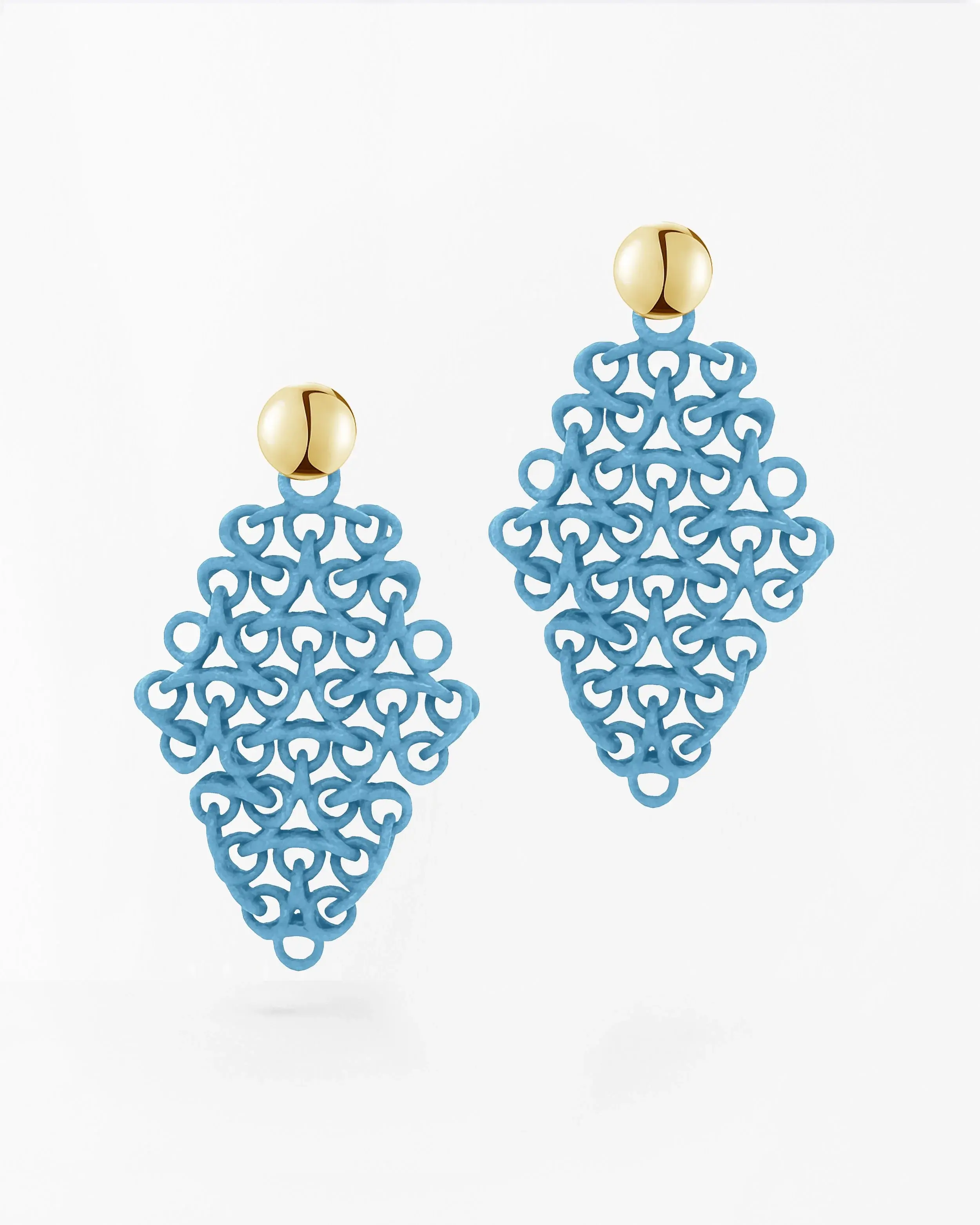 Boltenstern Fabnora Ohrringe Rondo Topaz Blue by BLAHASCHMUCK WIEN