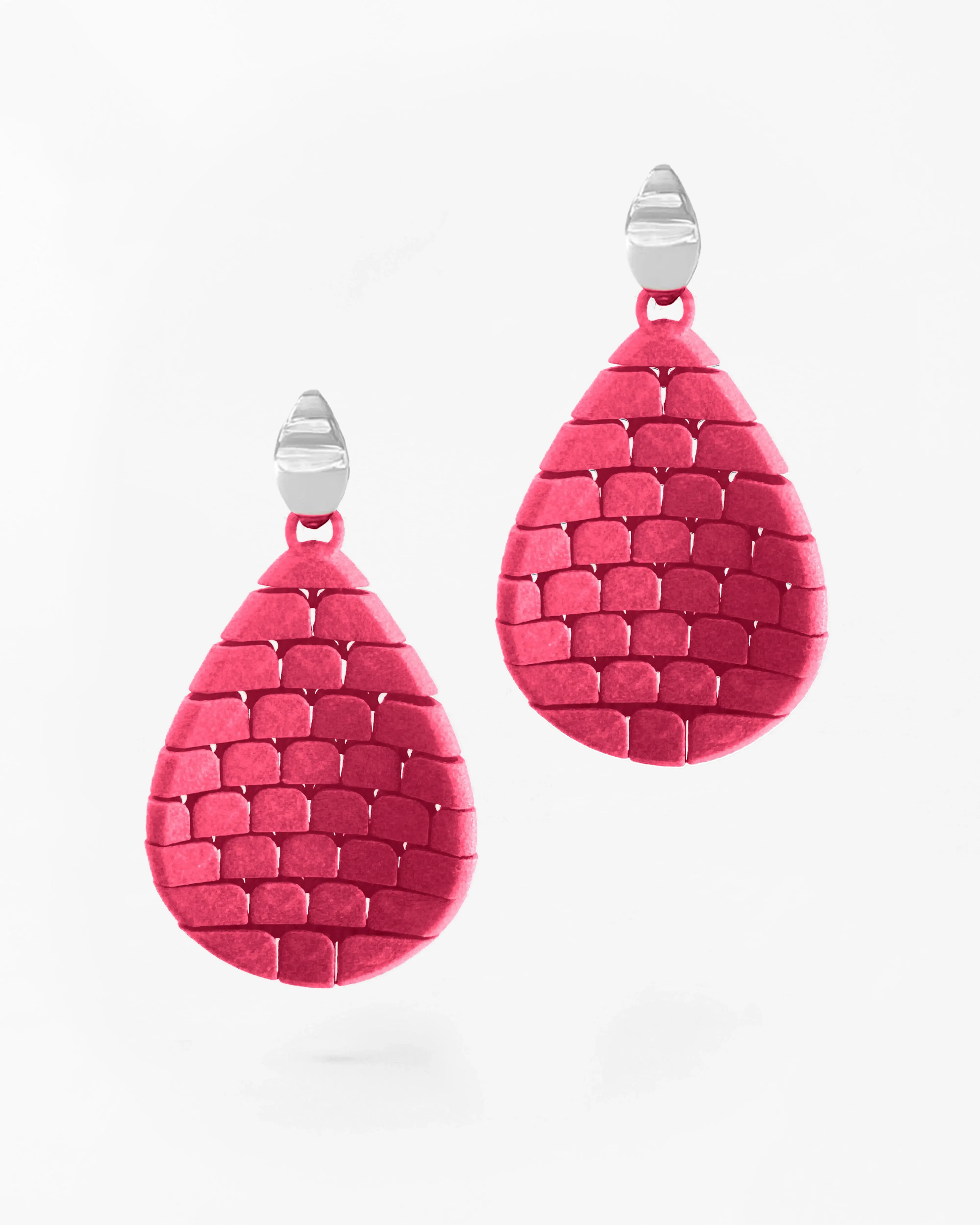 Boltenstern Fabnora Ohrringe Scala Raspberry Pink by BLAHASCHMUCK WIEN