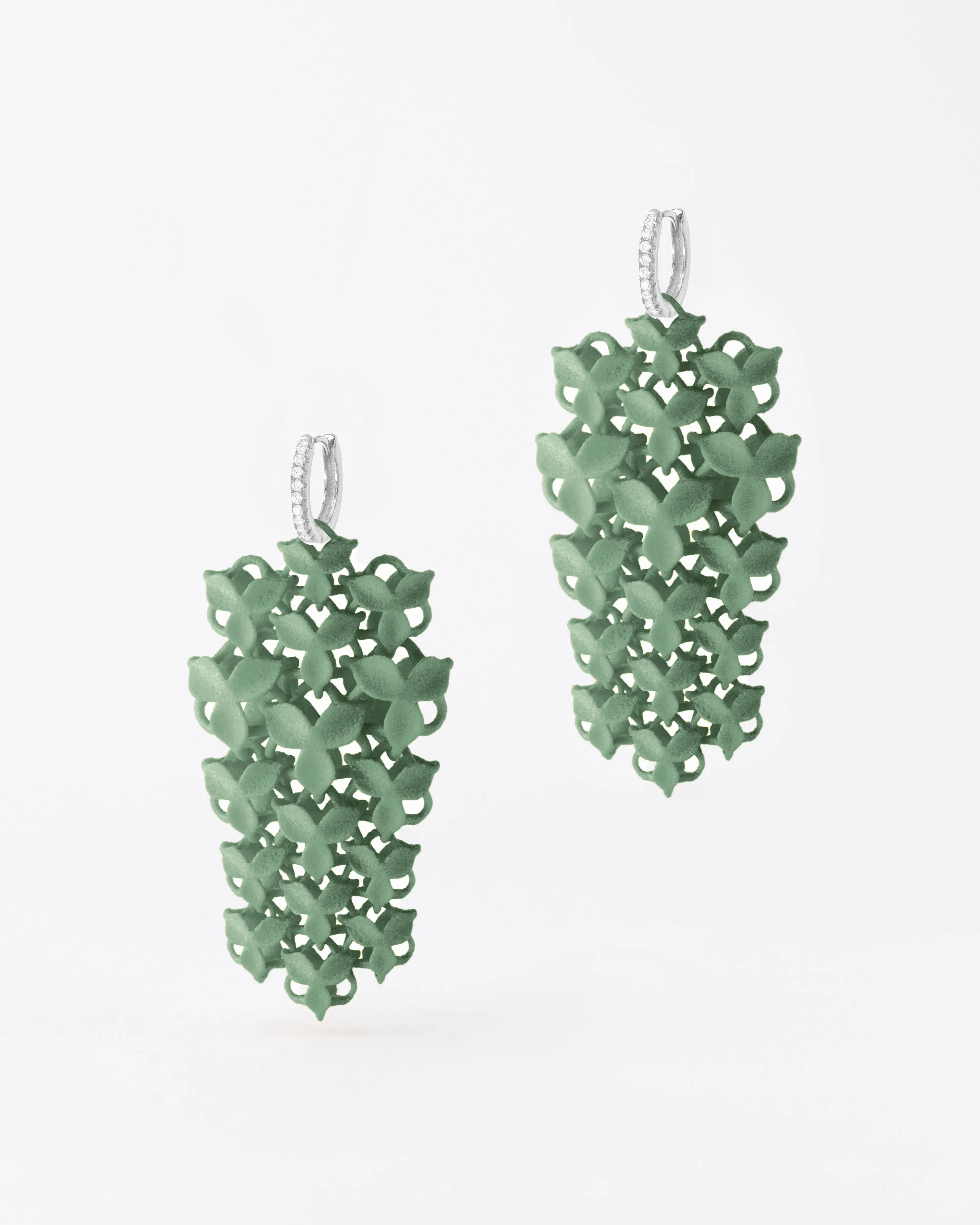 Boltenstern Fabnora Ohrringe Blossom Small Sage Green by BLAHASCHMUCK WIEN