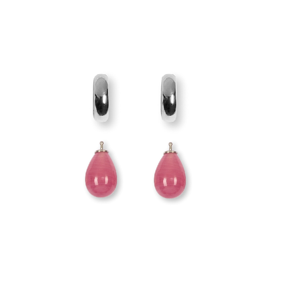 Quarztropfen, pink hell, 16mm