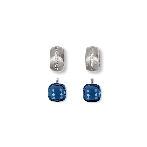 10mm Facettiertes Quarzglas, Einhängerpaar, montan