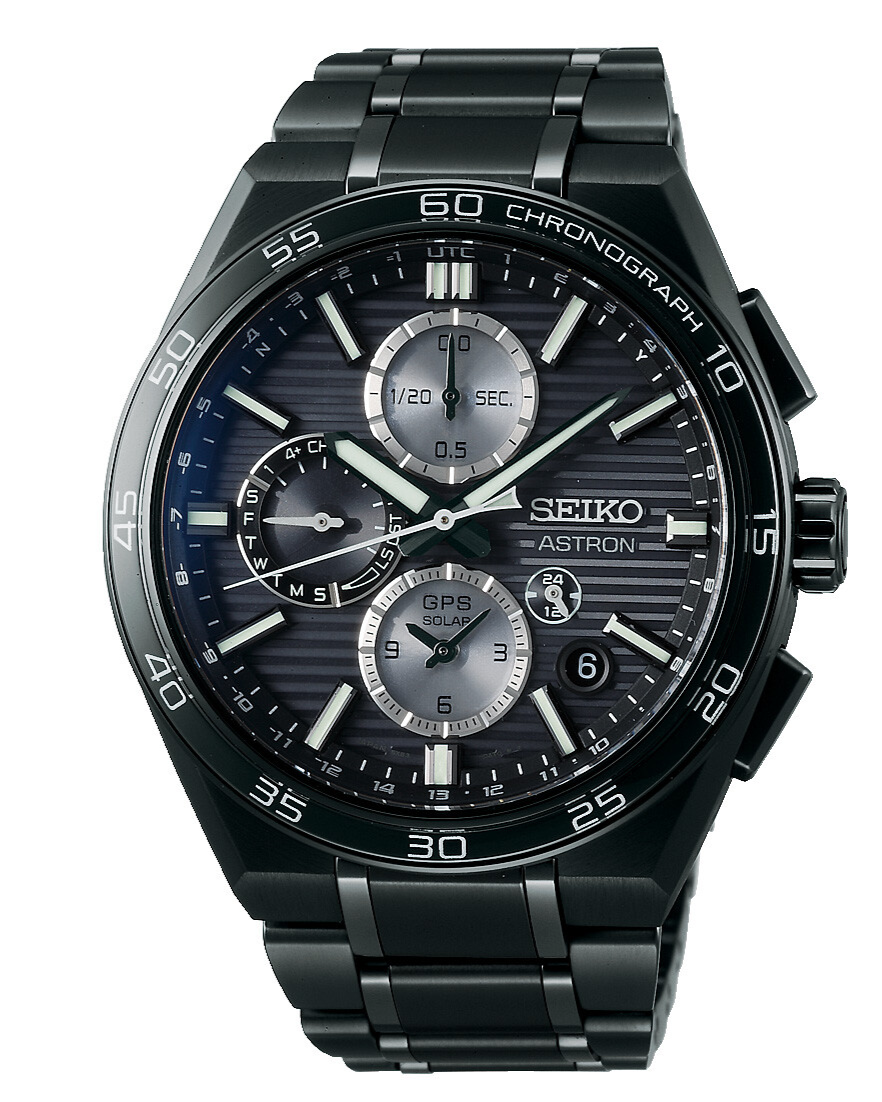 SEIKO ASTRON SSH179J1 | GPS Solar Dual Time Chronograph Ø 44,1 mm Titan Schwarz