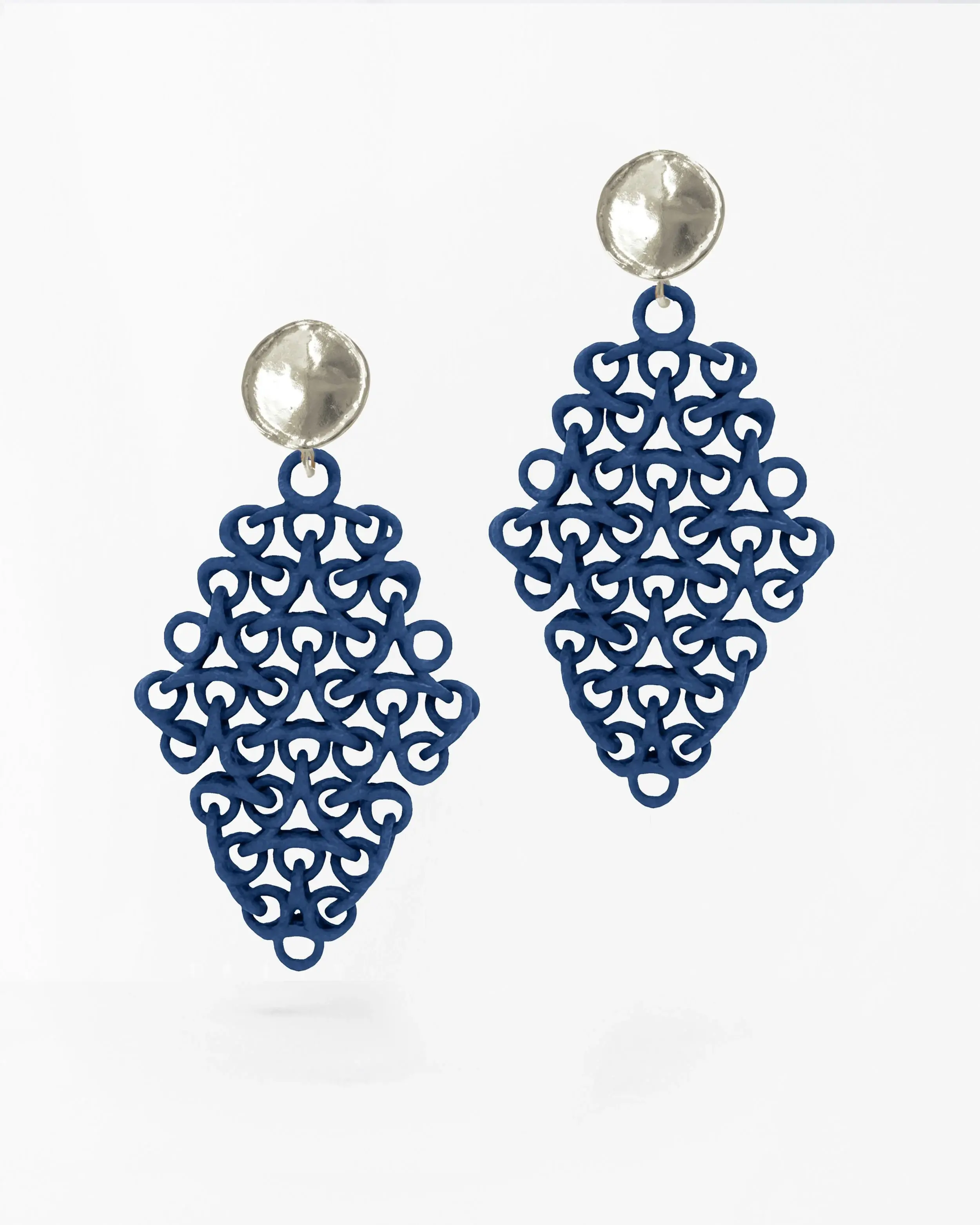 Boltenstern Fabnora Ohrringe Rondo Marine Blue by BLAHASCHMUCK WIEN