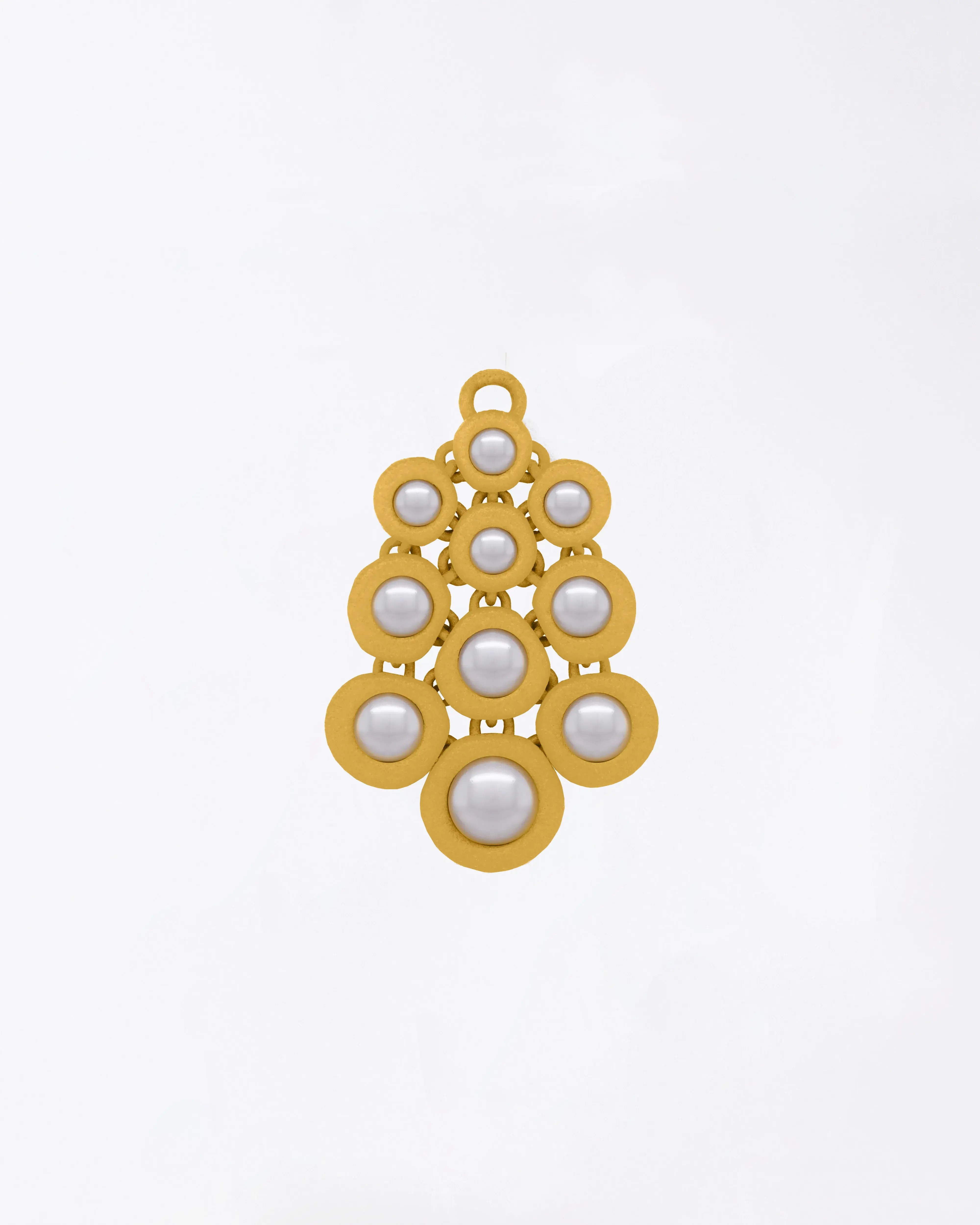 Boltenstern Fabnora Ohrringe Pearl Small Mustard Yellow by BLAHASCHMUCK
