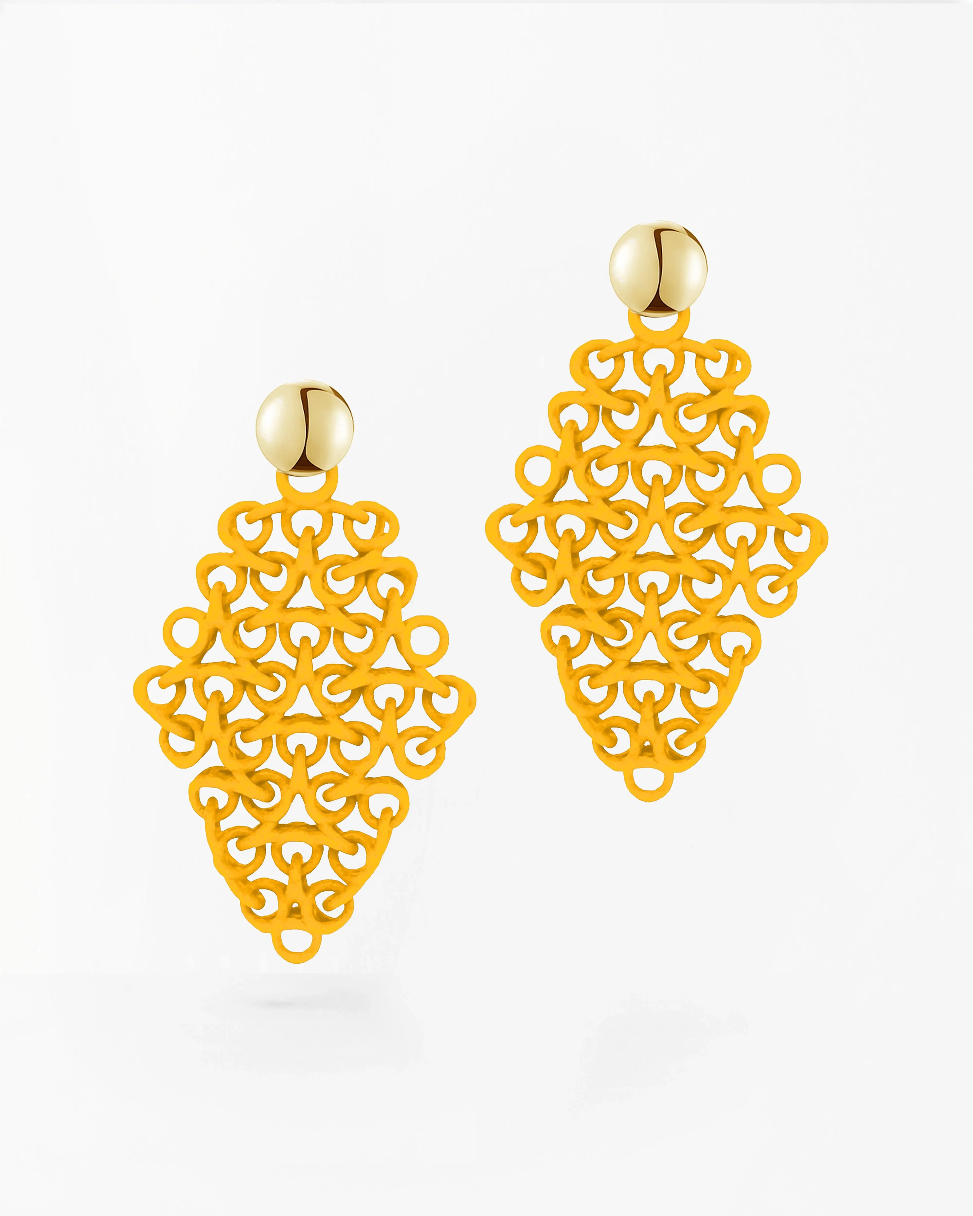 Boltenstern Fabnora Rondo Ohrringe Sunflower Yellow by BLAHASCHMUCK WIEN