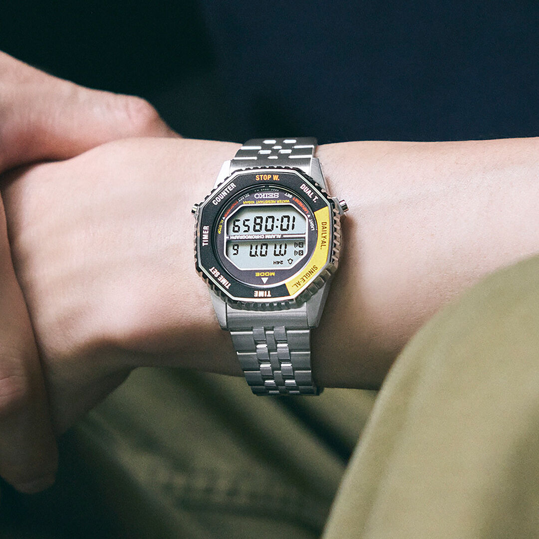 SEIKO SMGG17P1 | Digital Chronograph Ø 37,0 mm Edelstahl Gelb-Schwarz
