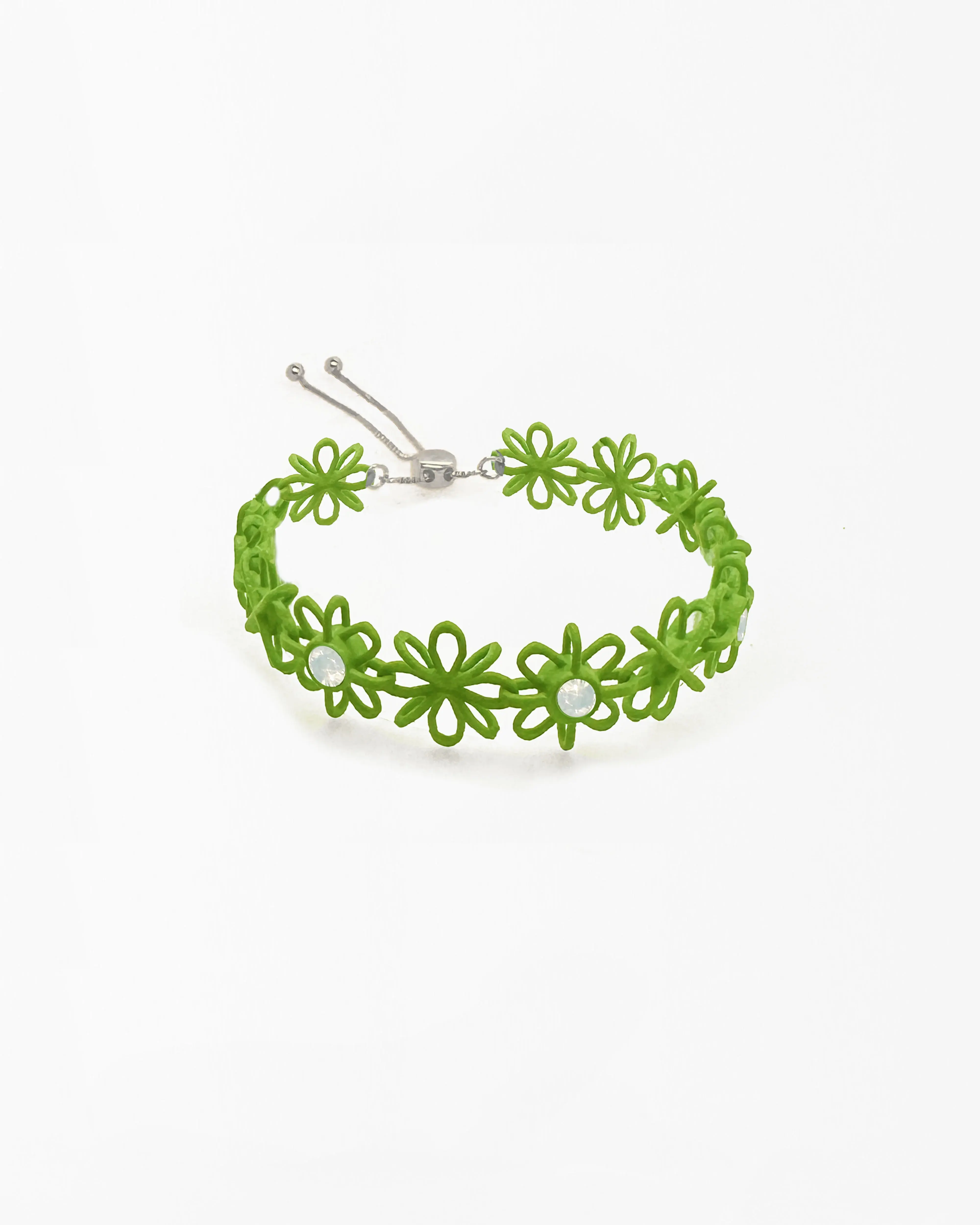 Boltenstern Fabnora Armband Lace 1 Row Lime Green by BLAHASCHMUCK WIEN 1010