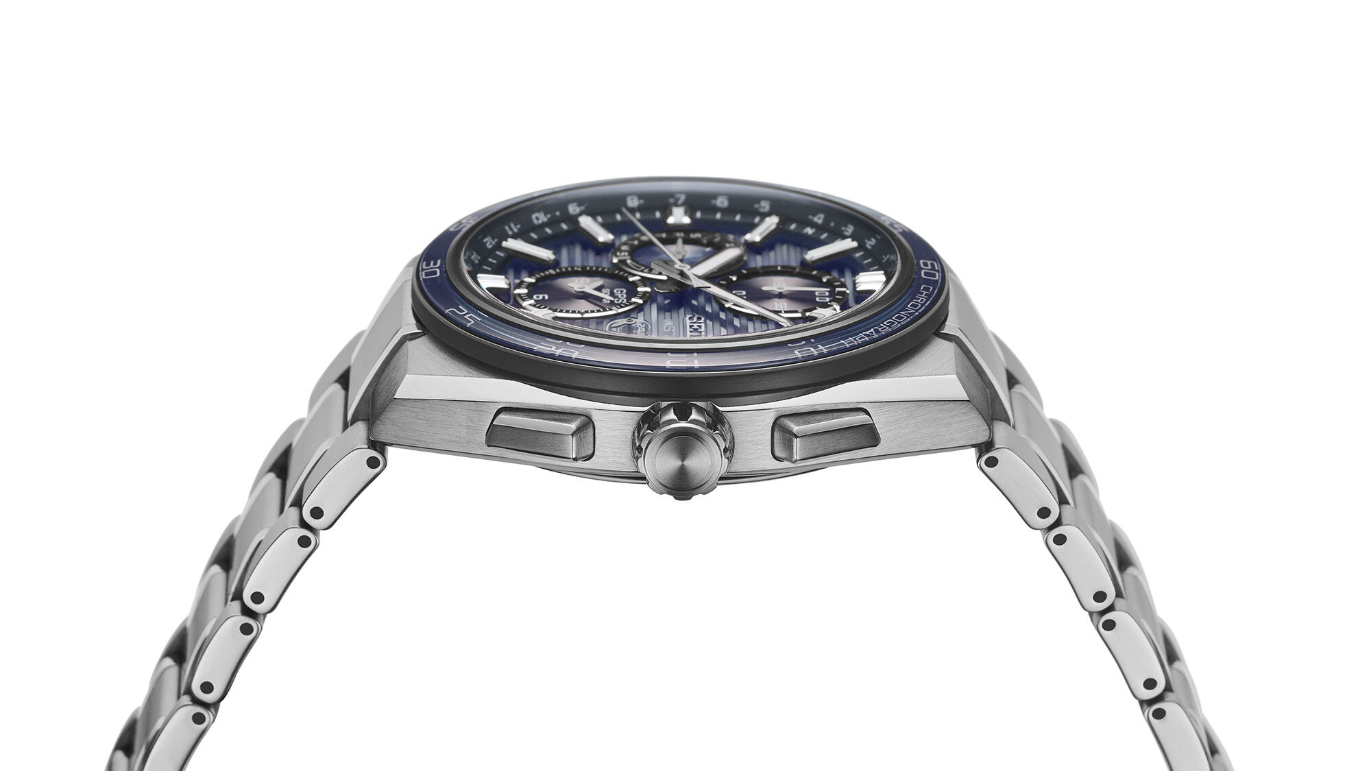 SEIKO ASTRON SSH175J1 | GPS Solar Dual Time Chronograph Ø 44,1 mm Titan Blau