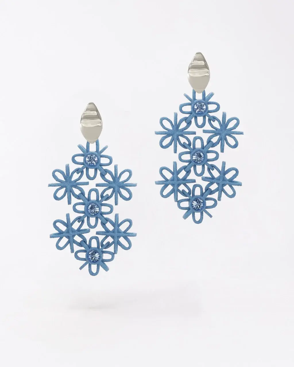 Boltenstern Fabnora Ohrringe LACE Topaz Blue by BLAHASCHMUCK WIEN