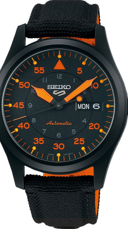 SEIKO SRPH33K1 | Field Series Ø 39,4 mm Auto Schwarz-Orange