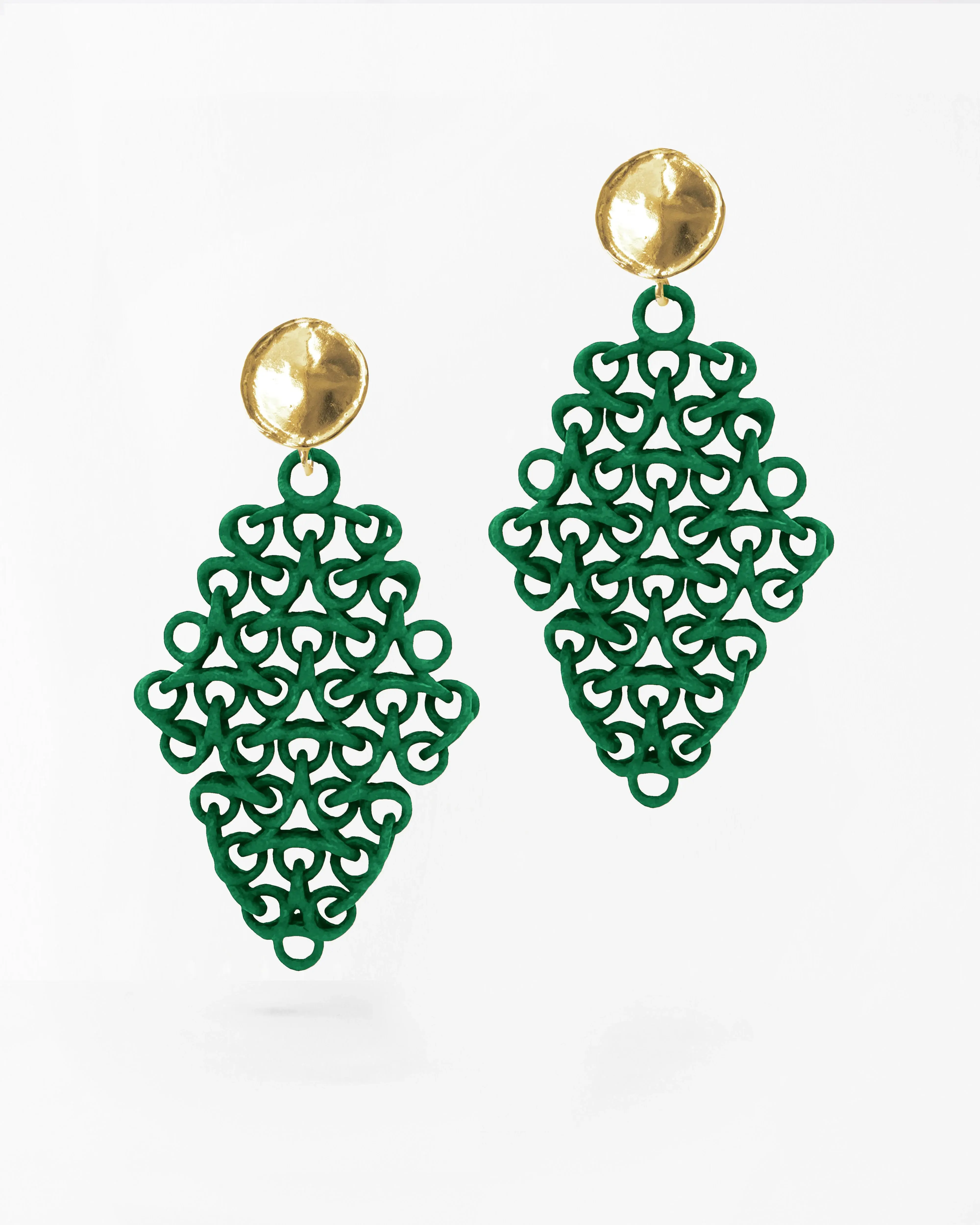 Boltenstern Fabnora Ohrringe Rondo Forest Green by BLAHASCHMUCK WIEN